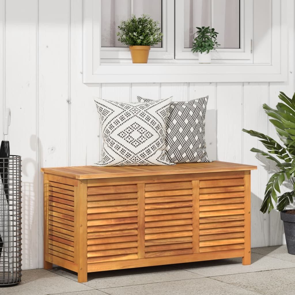 Thumbnail - vidaXL Gartenbox, Gartenaufbewahrungsbox mit Lüftungsschlitzen 113x50x56 cm Akazie