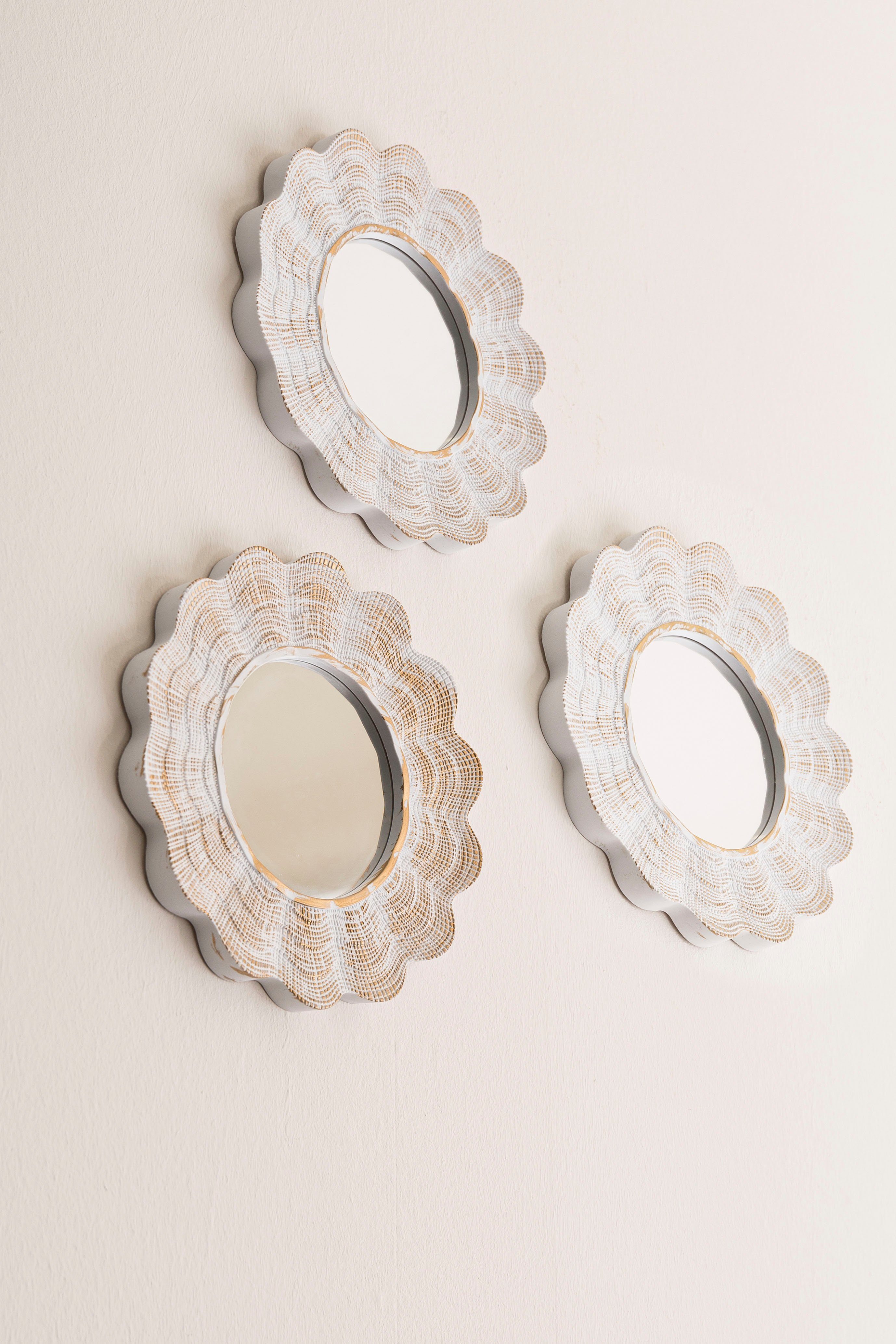 Dekospiegel Dahlia, weiß