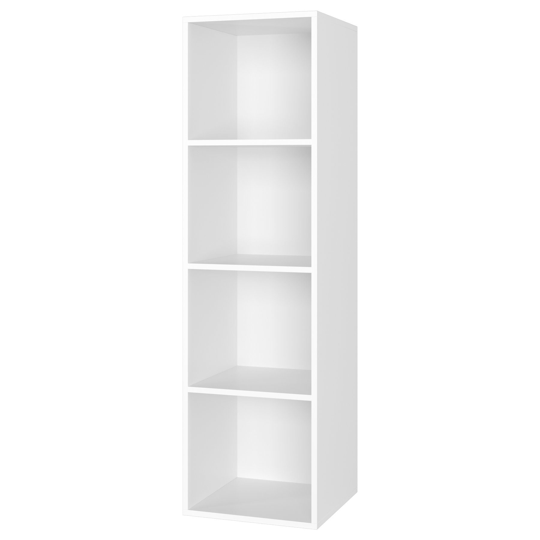 Homfa Bücherregal mit 4 Holzregal Standregal weiß Regal Fächern, 30x30x106cm