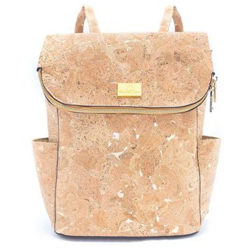 Ella Eisvogel Freizeitrucksack Eleganter Freizeitrucksack aus Kork mit goldenen Elementen - vegan