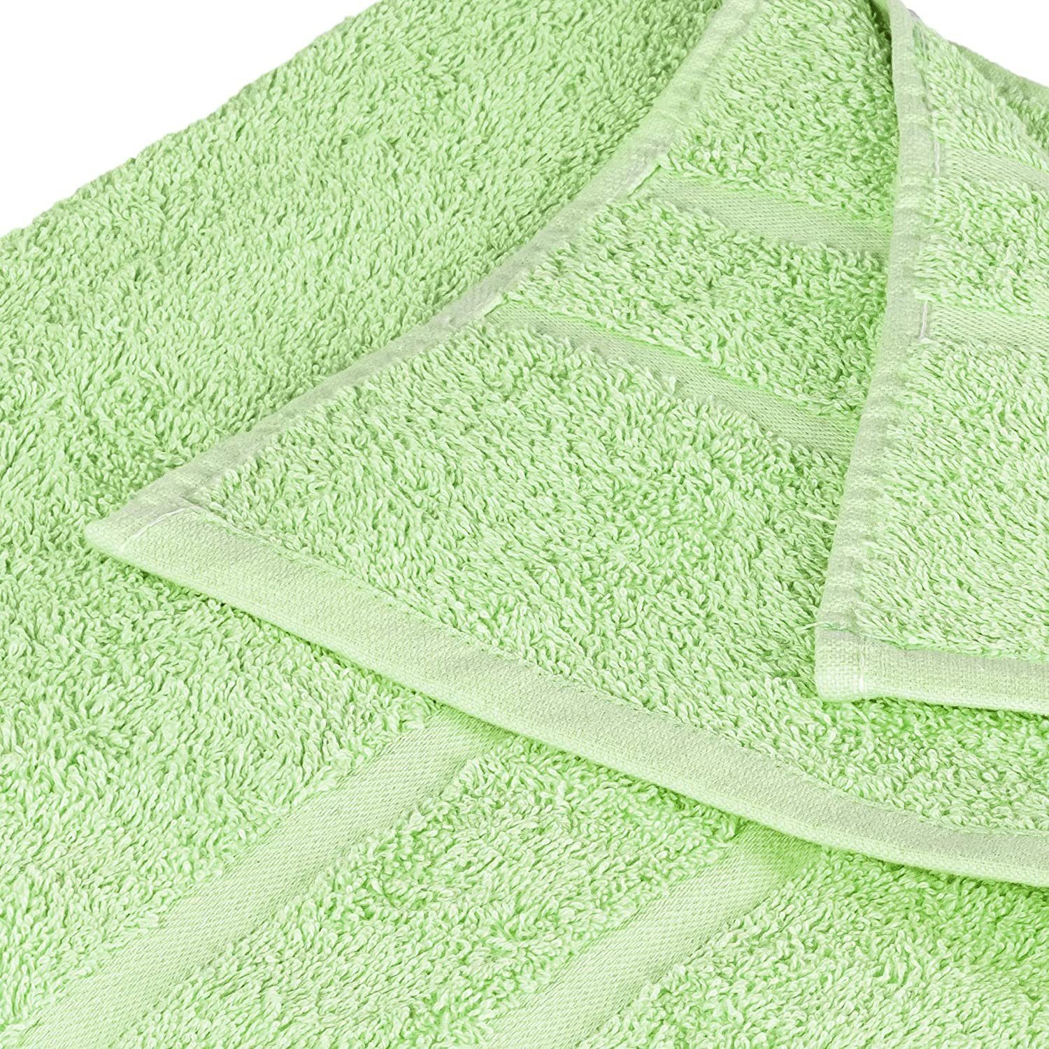 StickandShine Handtuch SET Gästehandtuch Baumwolle Handtücher Set (8 100% GSM 500 Teilig) Frottee 100% Handtuch Pack, Baumwolle als 2x Hellgrün verschiedenen 4x Duschtücher in Farben GSM 500 2x 8er