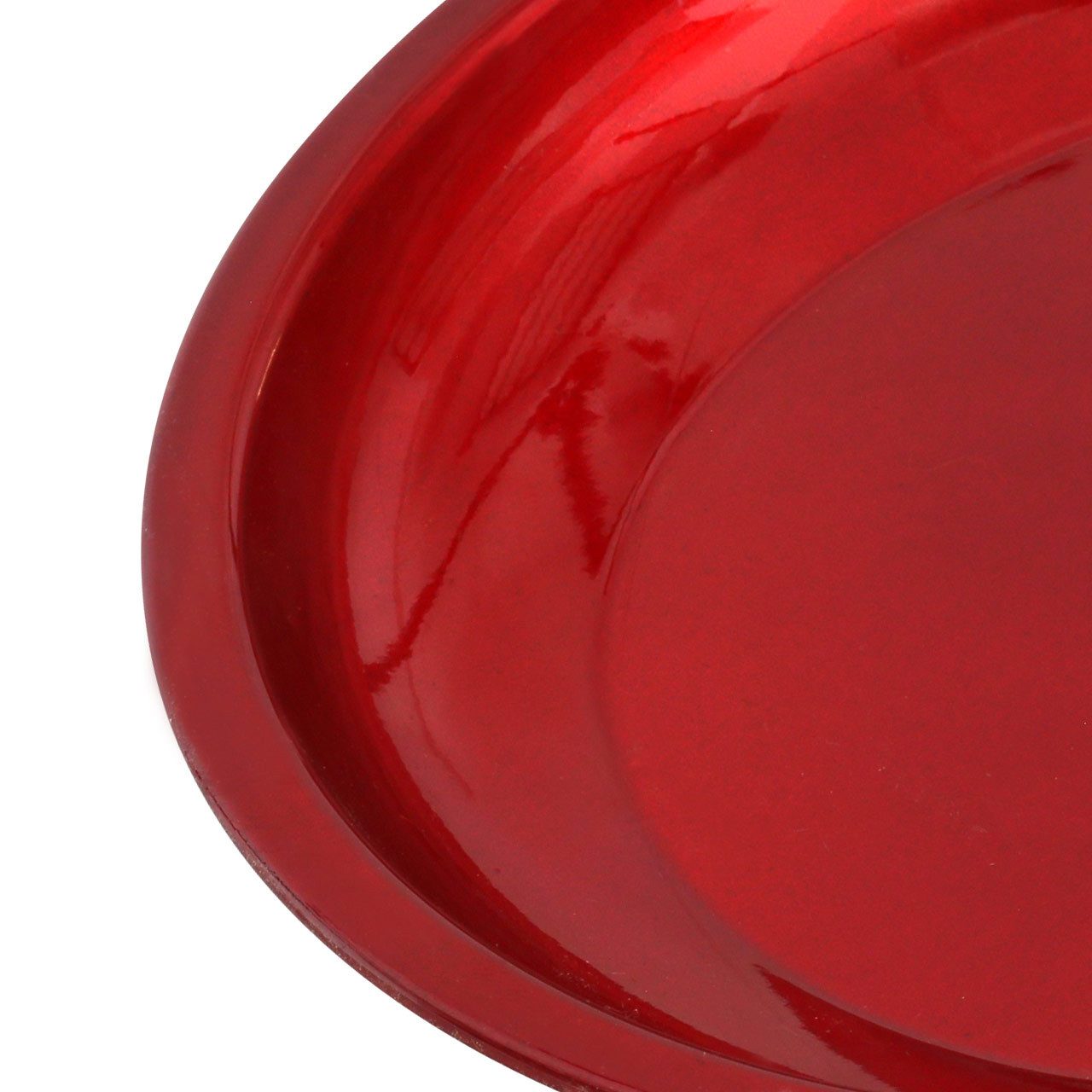 Viana Kunststoffteller Dekorativer Metallteller mit glänzender Oberfläche für