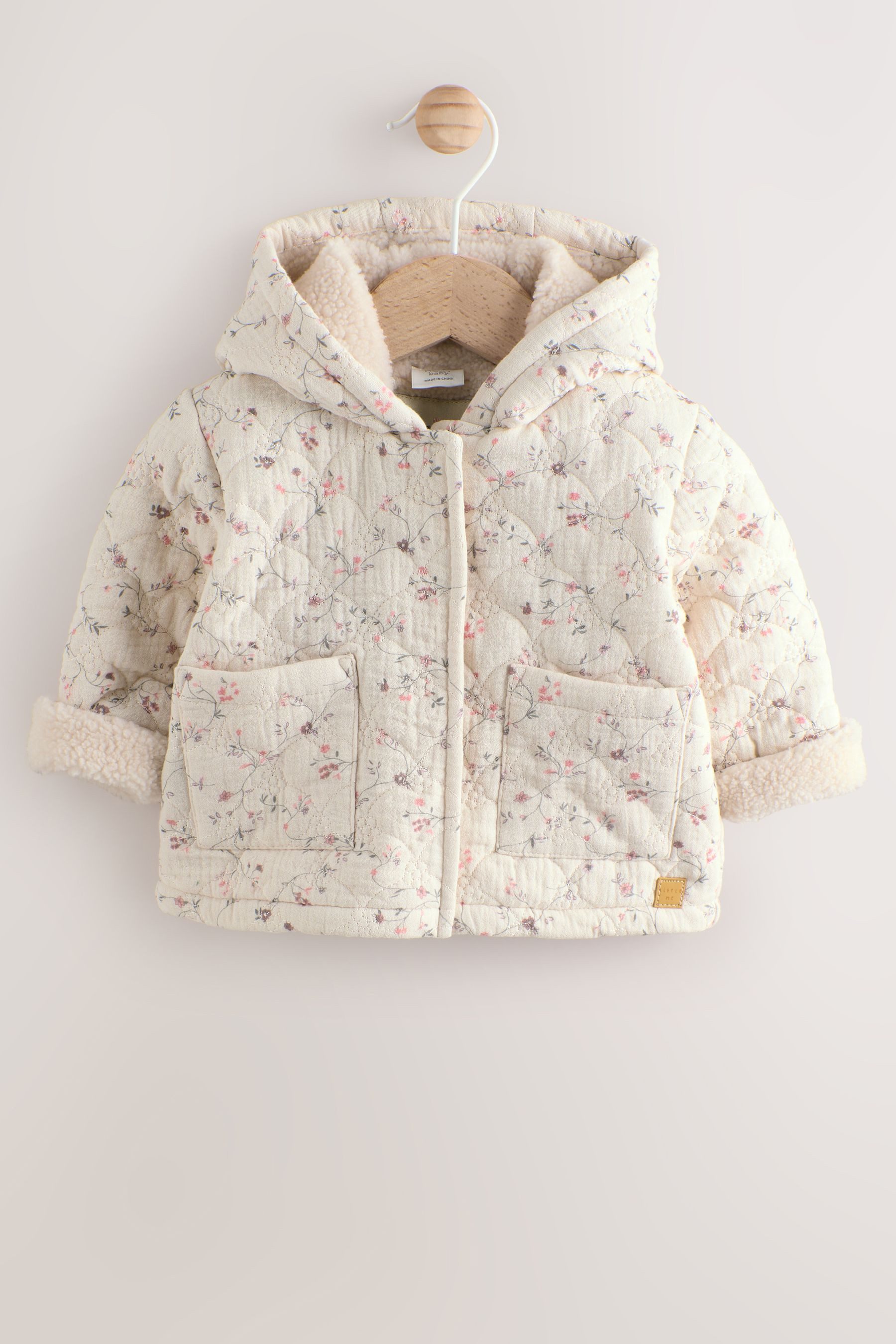 Steppjacke Baby Jersey-Mantel in Knitteroptik