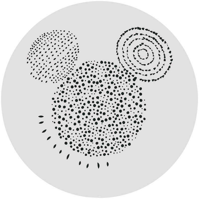 Komar Fototapete Mickey Stipple Art, 125x125 cm (Breite x Höhe), rund und selbstklebend