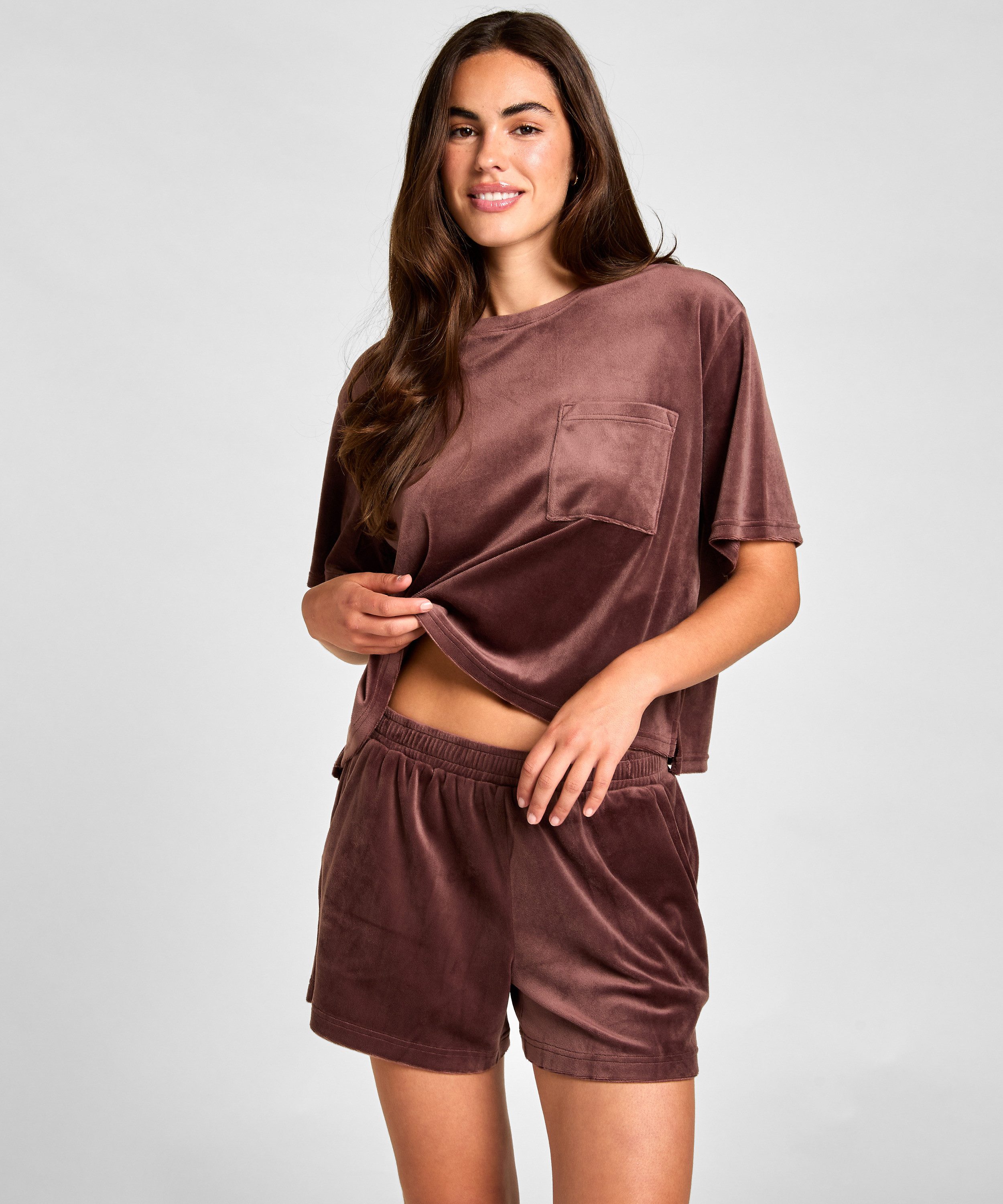 Hunkemöller Pyjama Velvet Pocket shorts