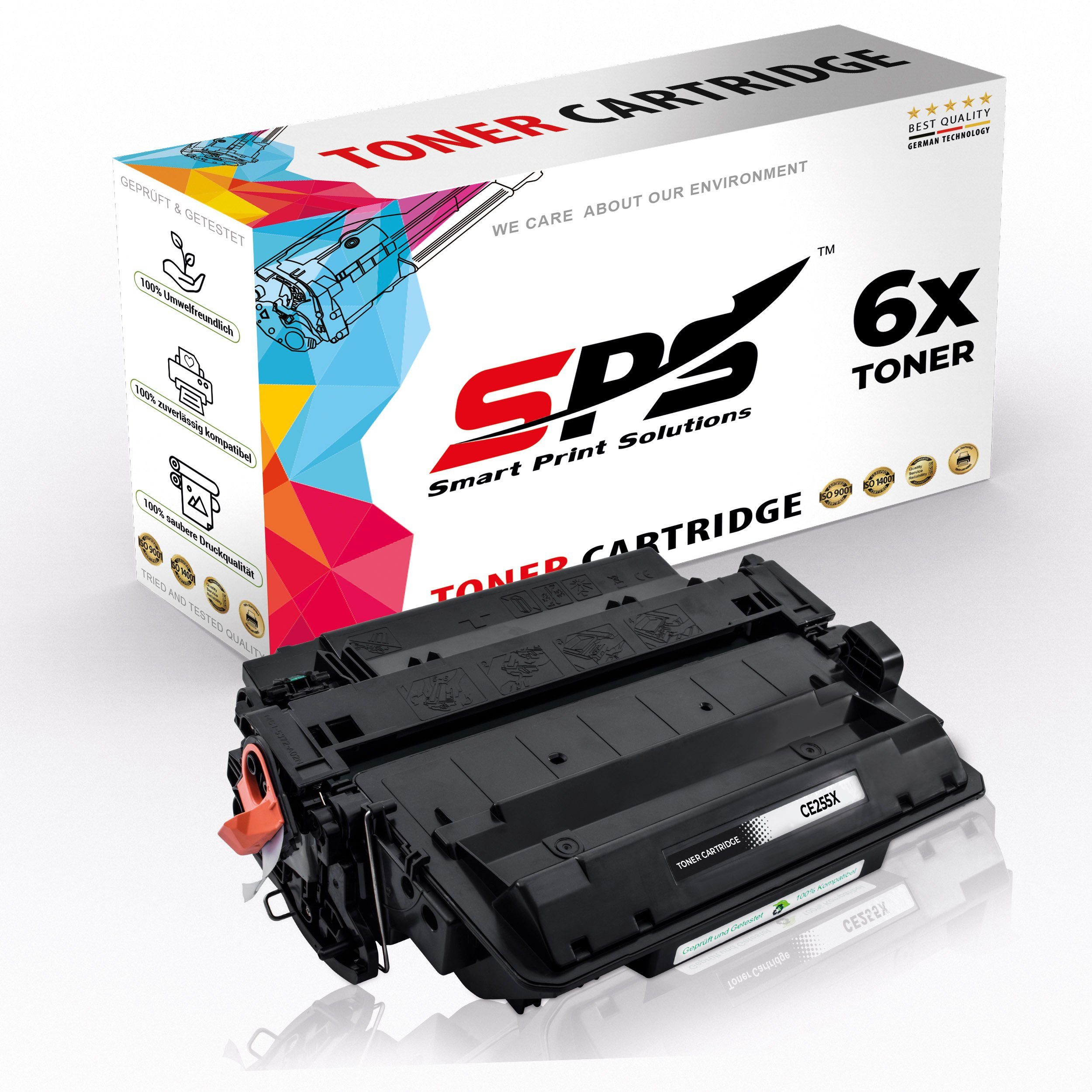SPS Tonerkartusche Kompatibel für HP Laserjet Enterprise P3015D 55X, (6er Pack)
