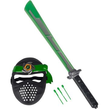 SIMBA Kostüm Next Ninja Schwert + Maske mit Textilband, Licht Sound Schussfunktion Pfeile Ninjaschwert 60 cm