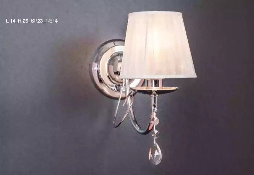 JVmoebel Wandleuchte Graue Antik-Wandlampe aus Metall im Designer-Stil, Leuchtmittel wechselbar, Made in Italy