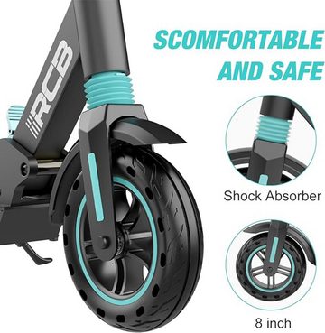RCB E-Scooter mit 3 Geschwindigkeitsmodi, Ultra tragbarer E-Roller mit APP (ohne ABE