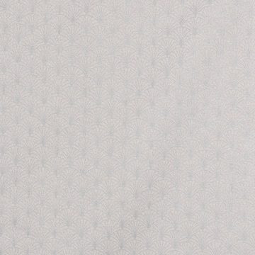 Stoff Dekostoff Lurex Glamour Schuppen Fächer hellgrau silber 1,40m, mit Metallic-Effekt