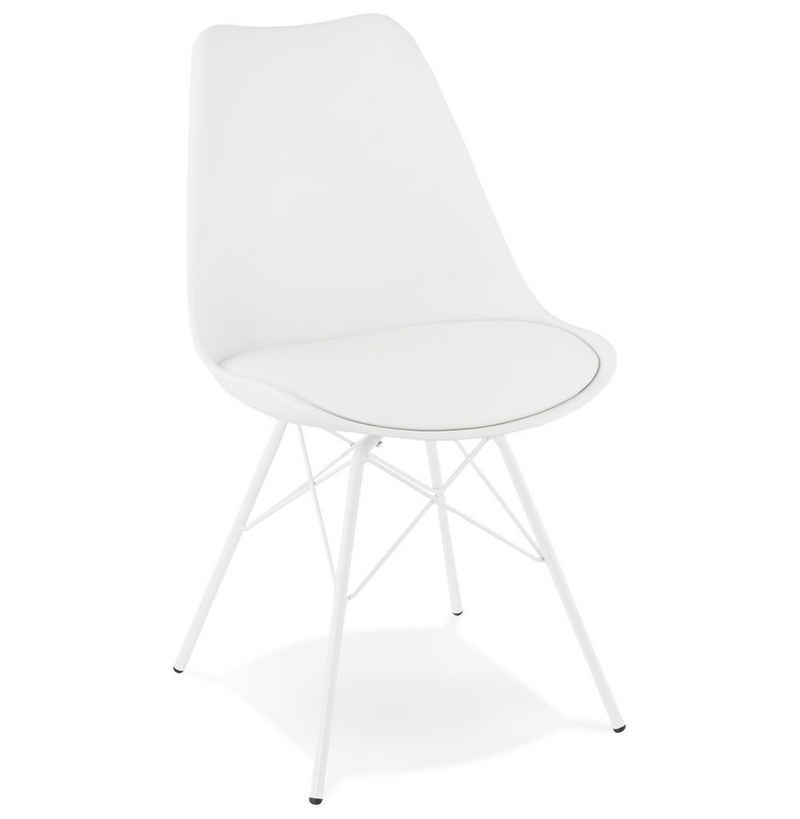 KADIMA DESIGN Esszimmerstuhl PATRIZIA Stuhl Plastic Polym Weiss (white) 45 x 55