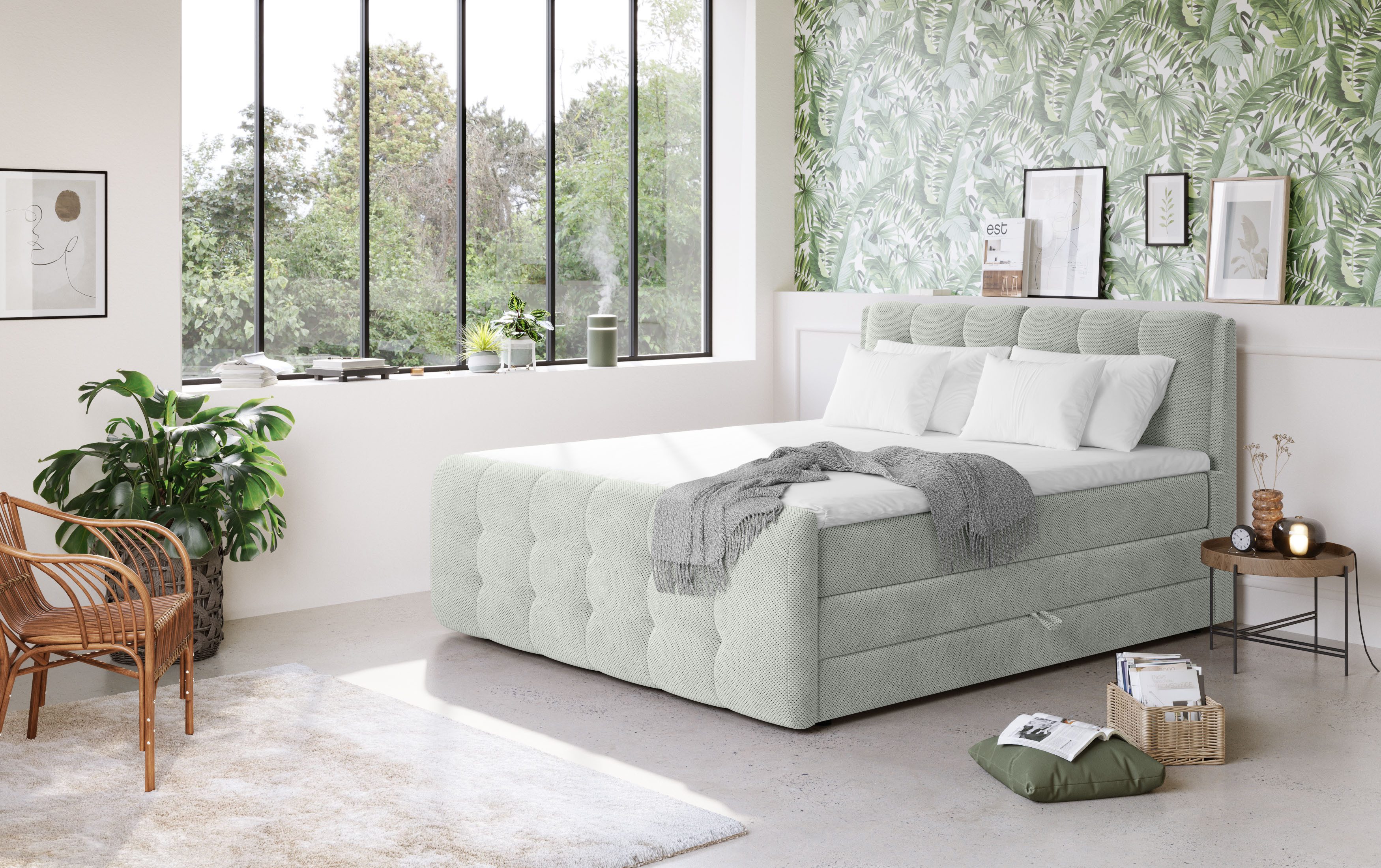COTTA Boxspringbett Fort mit Bettkasten, inkl. Topper, erhältlich in verschiedenen Breiten (160cm, 180cm & 200cm)
