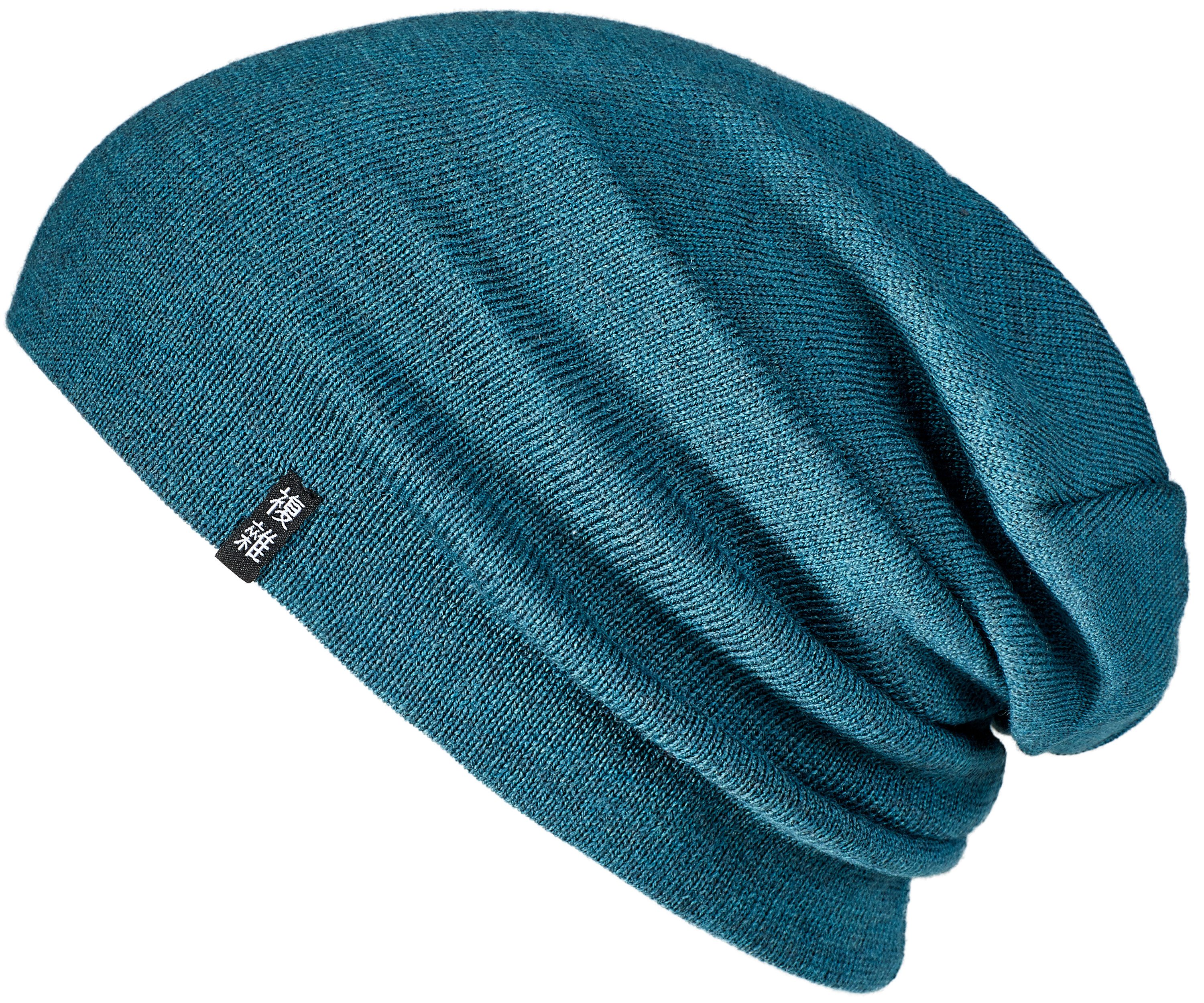 Enter the Complex Beanie Mütze, Damen und Herren 100% Merino Wolle, 2-Lagig gestrickt