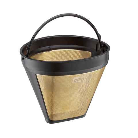 Cilio Permanentfilter Kaffeefilter Gold-Kaffeefilter, Edelstahl, Gold, Permanentfilter