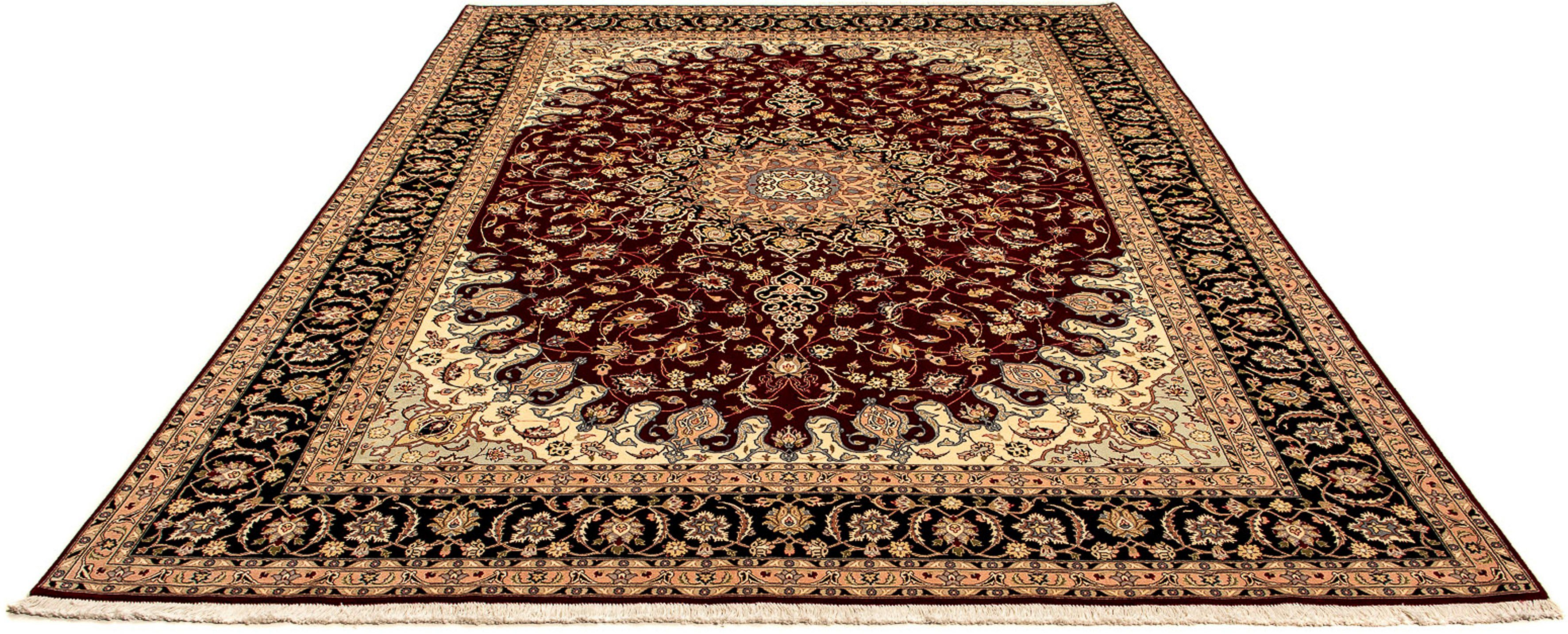 Orientteppich Perser - Täbriz - Royal - 348 x 254 cm - dunkelrot, morgenland, rechteckig, Höhe: 7 mm, Wohnzimmer, Handgeknüpft, Einzelstück mit Zertifikat