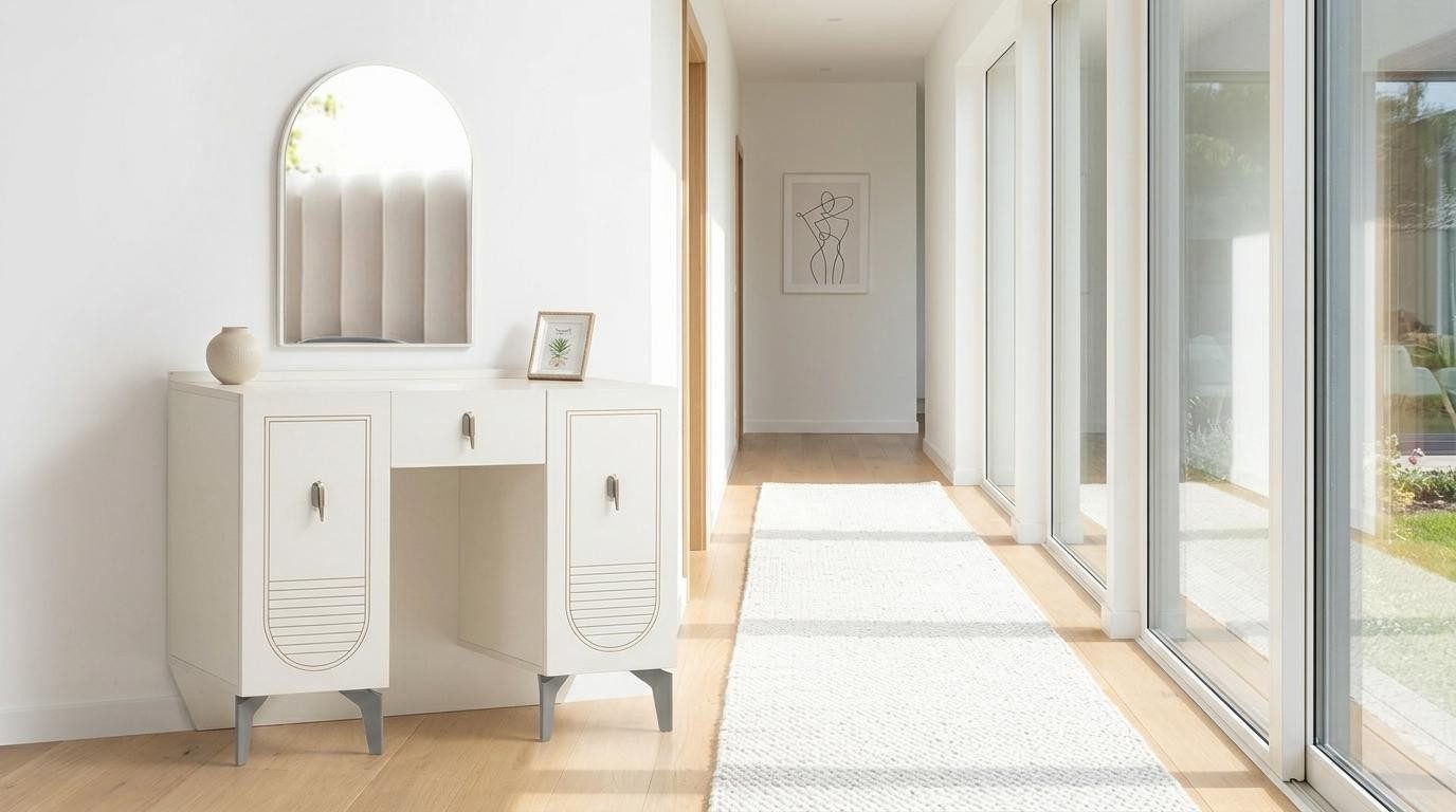 Xlmoebel Schminktisch Moderne weiße Kommode aus Holz – stilvoll und geräumig, Made in Europa
