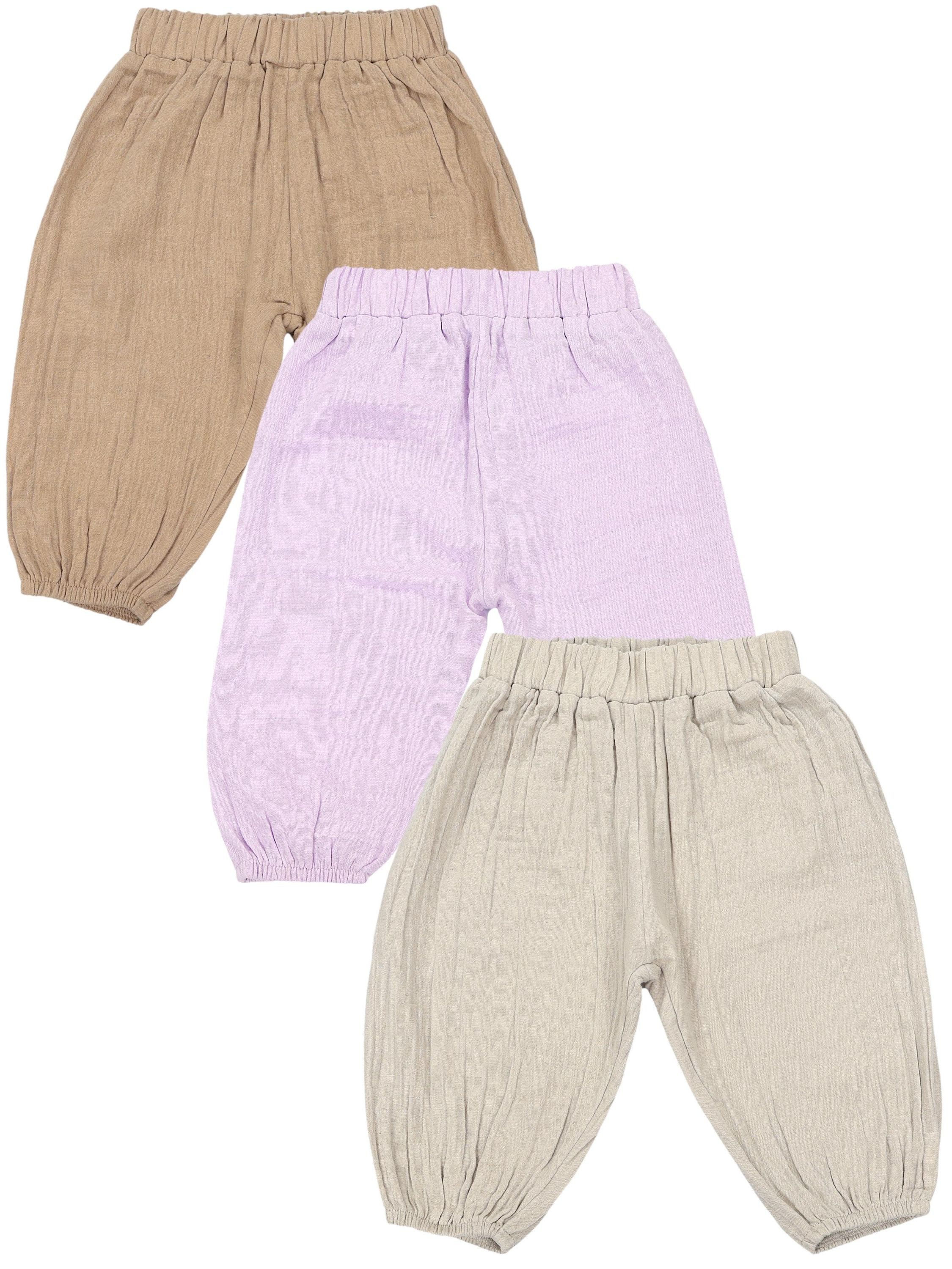 TupTam Sweathose TupTam Baby Unisex Musselin- Pumphose 3er Pack