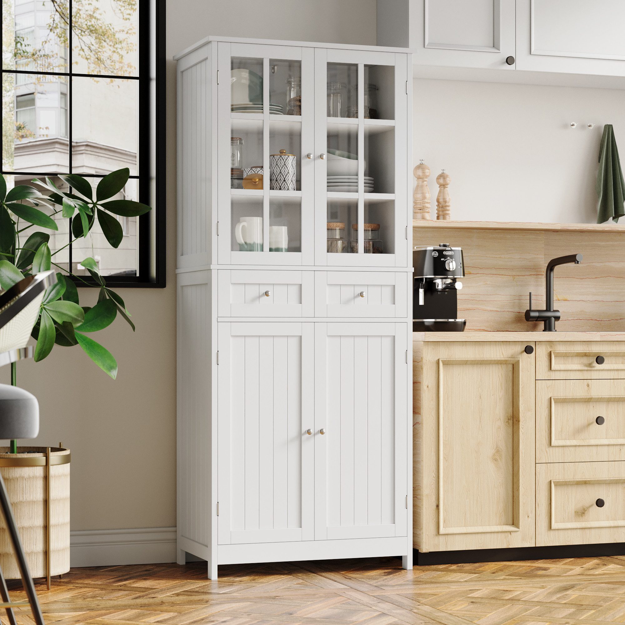 HOMECHO Hochschrank 180 cm Küchenschrank mit günstig online kaufen