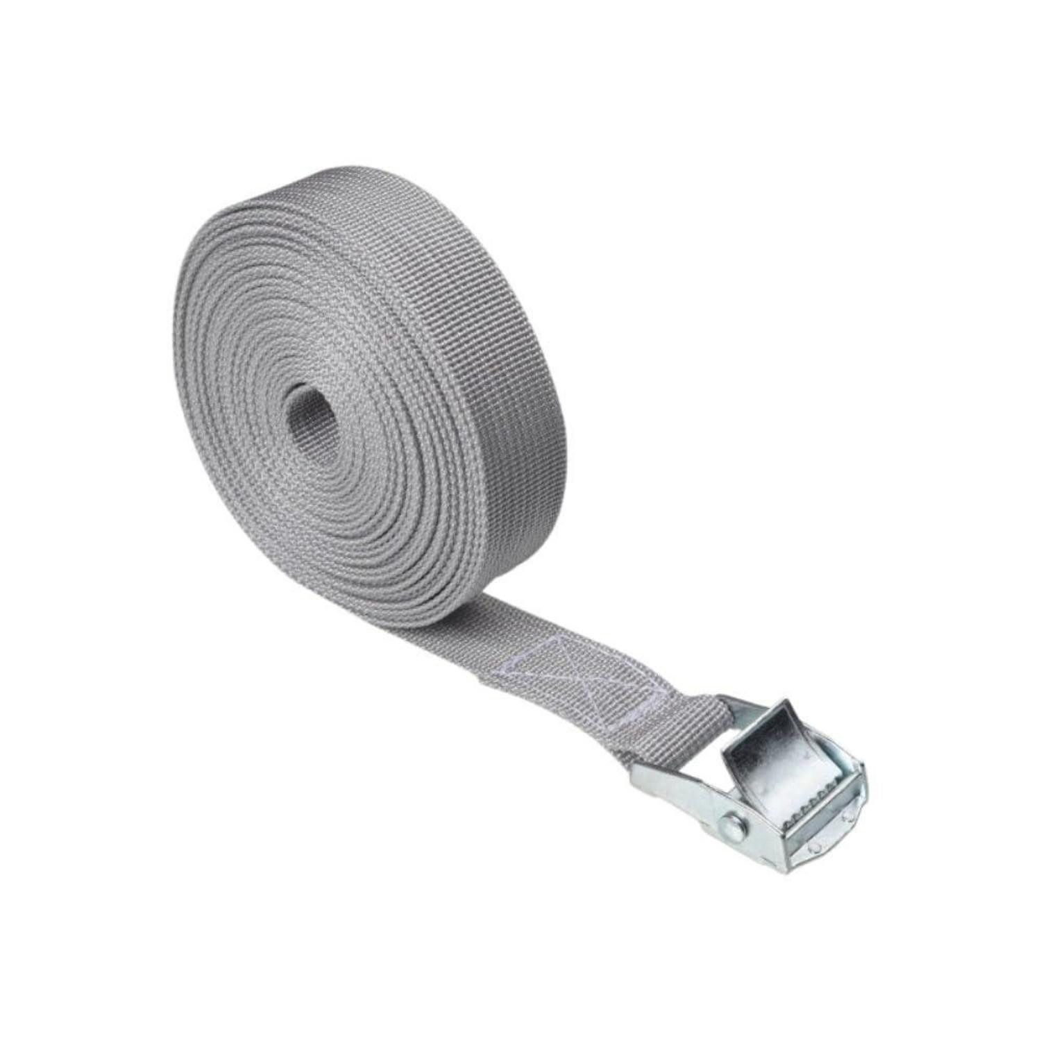 LuxusKollektion Campingstuhl Zurrgurt 2.5cmx500cm Grau Polypropylen (1 St)