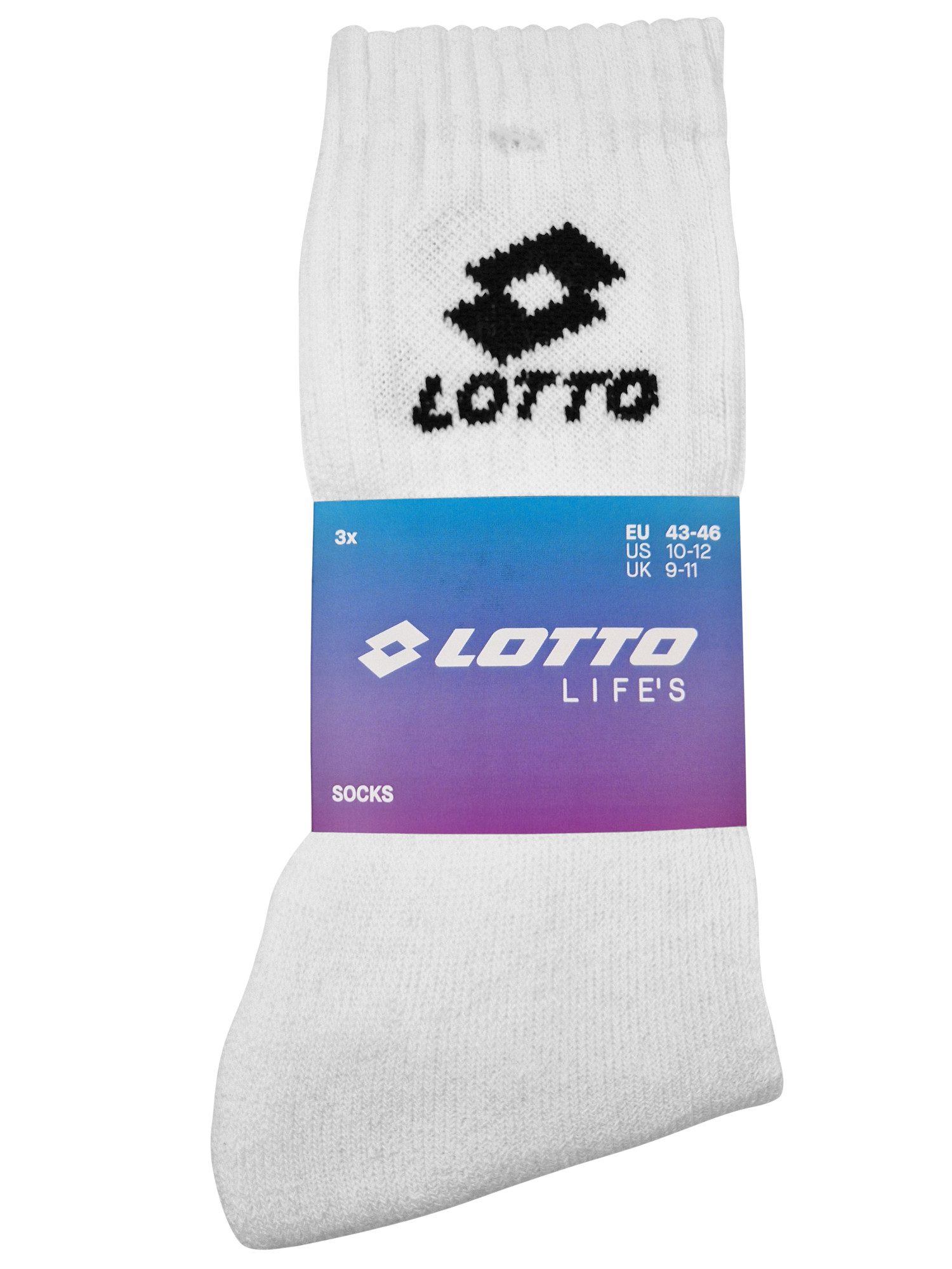 Lotto Socken Tennissocken (12-Paar) mit stoßdämpfendem Vollfrottee-Fußbett