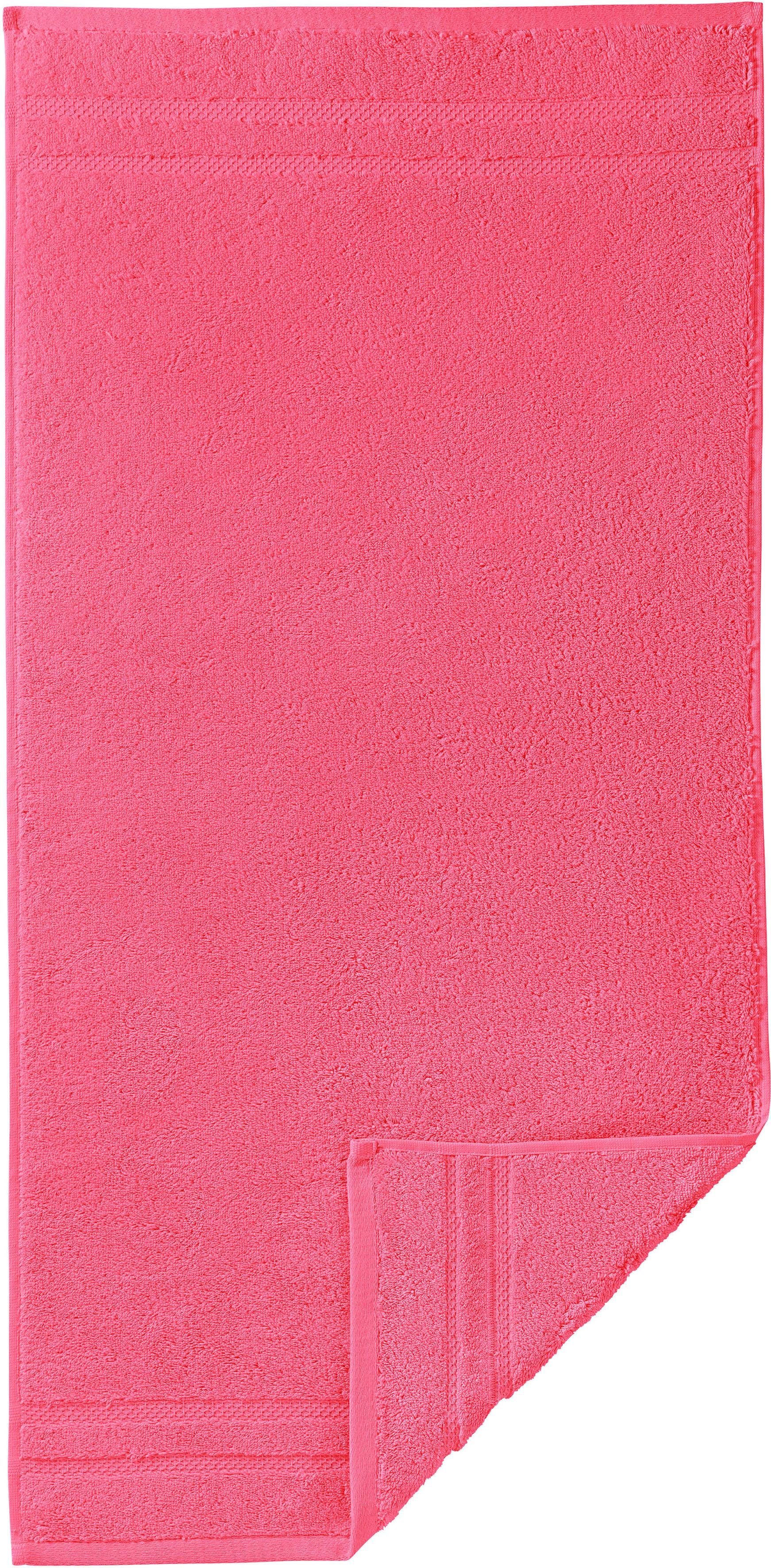 Streifenbordüre, reine pink Micro Touch, (1-St), Walkfrottee mit extrem Baumwolle Badetuch saugfähig, Uni Programm Egeria