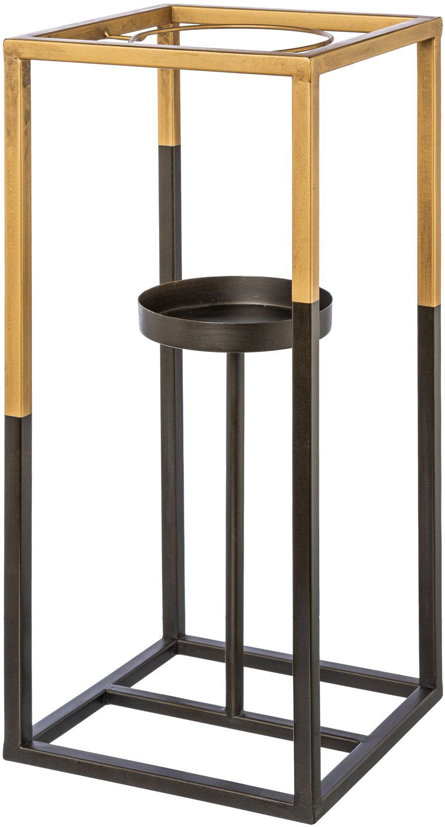 Creativ deco Kerzenhalter (1 ca. 50 St), mit Stumpenkerzen, cm Glas, für Höhe