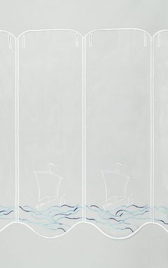 Scheibengardine Segelboot, LYSEL®, (1 St), transparent, HxB 50x96cm