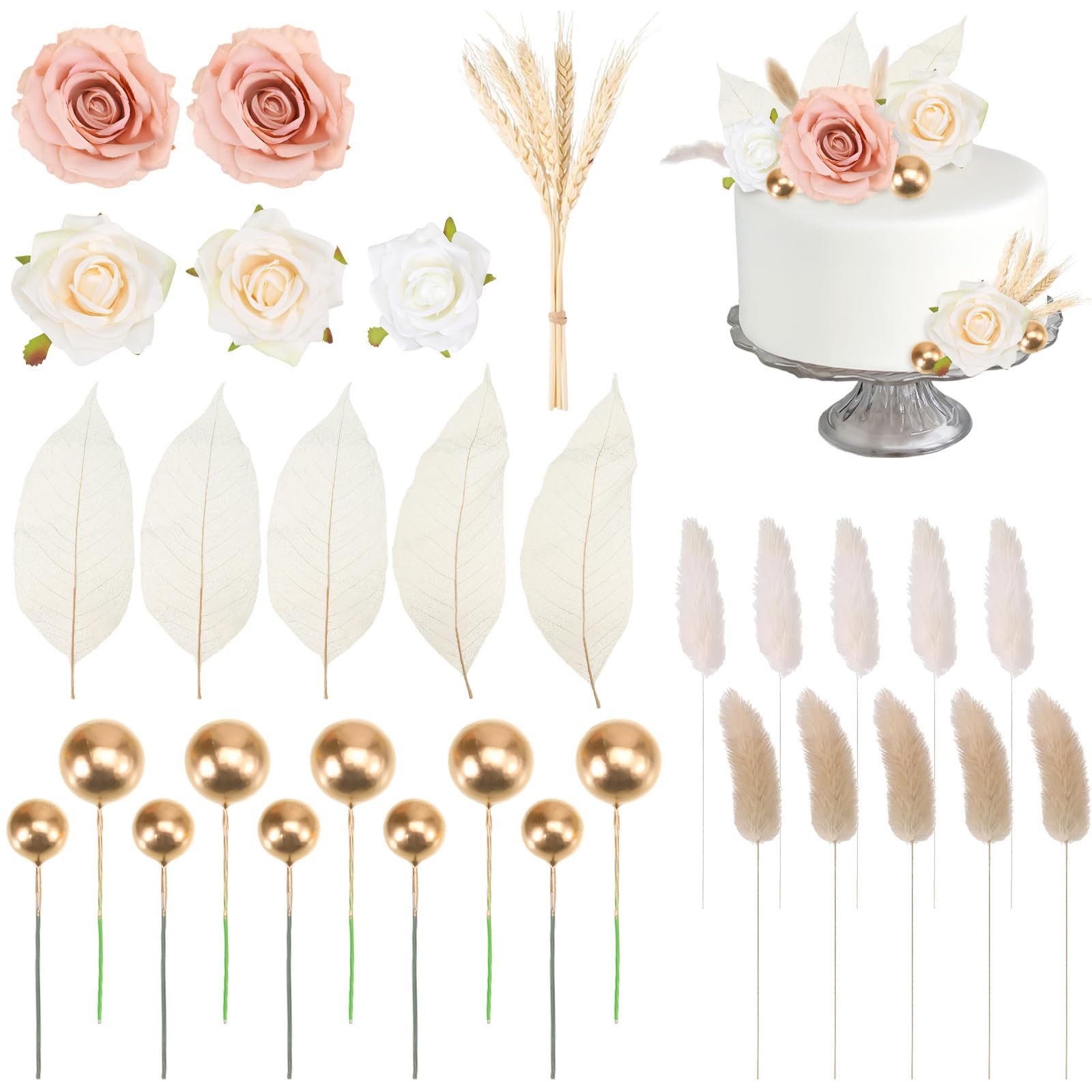 CLTYQ Lernspielzeug Tortenstecker 35 Stk BohoKuchendekorationsset günstig online kaufen