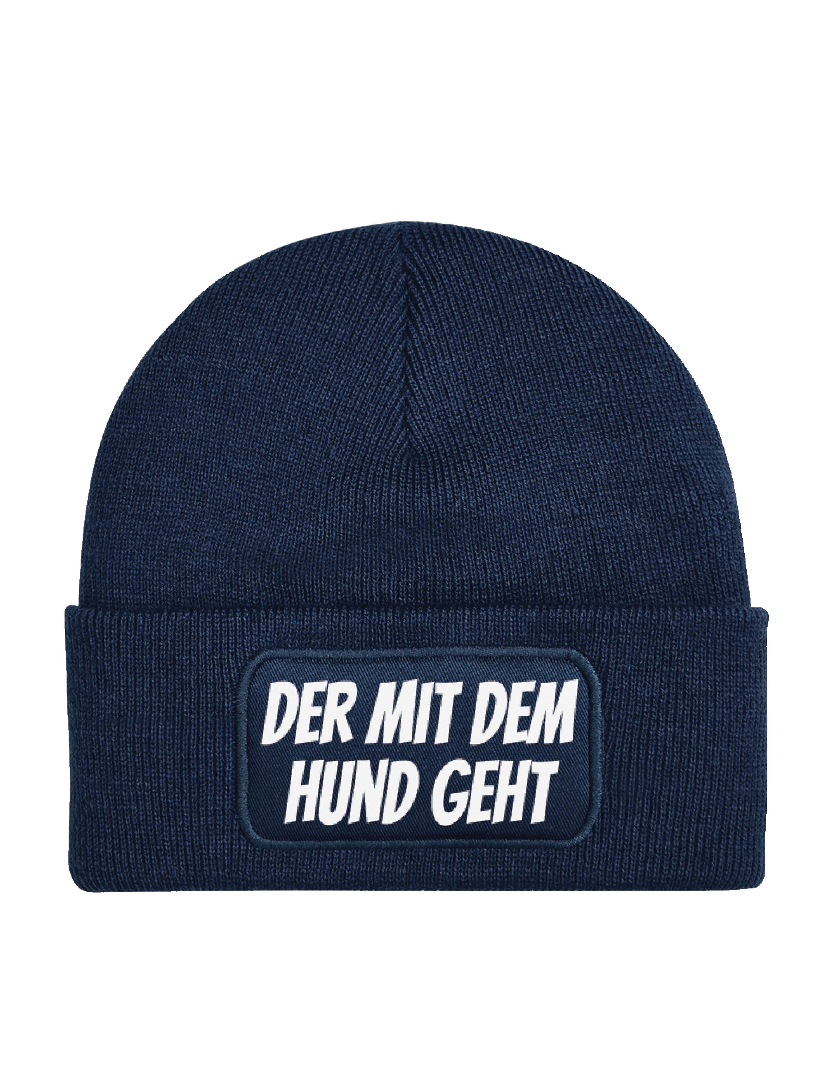Beanie "DER MIT DEM HUND GEHT" Beanie Mütze für Herren Geschenk Statement