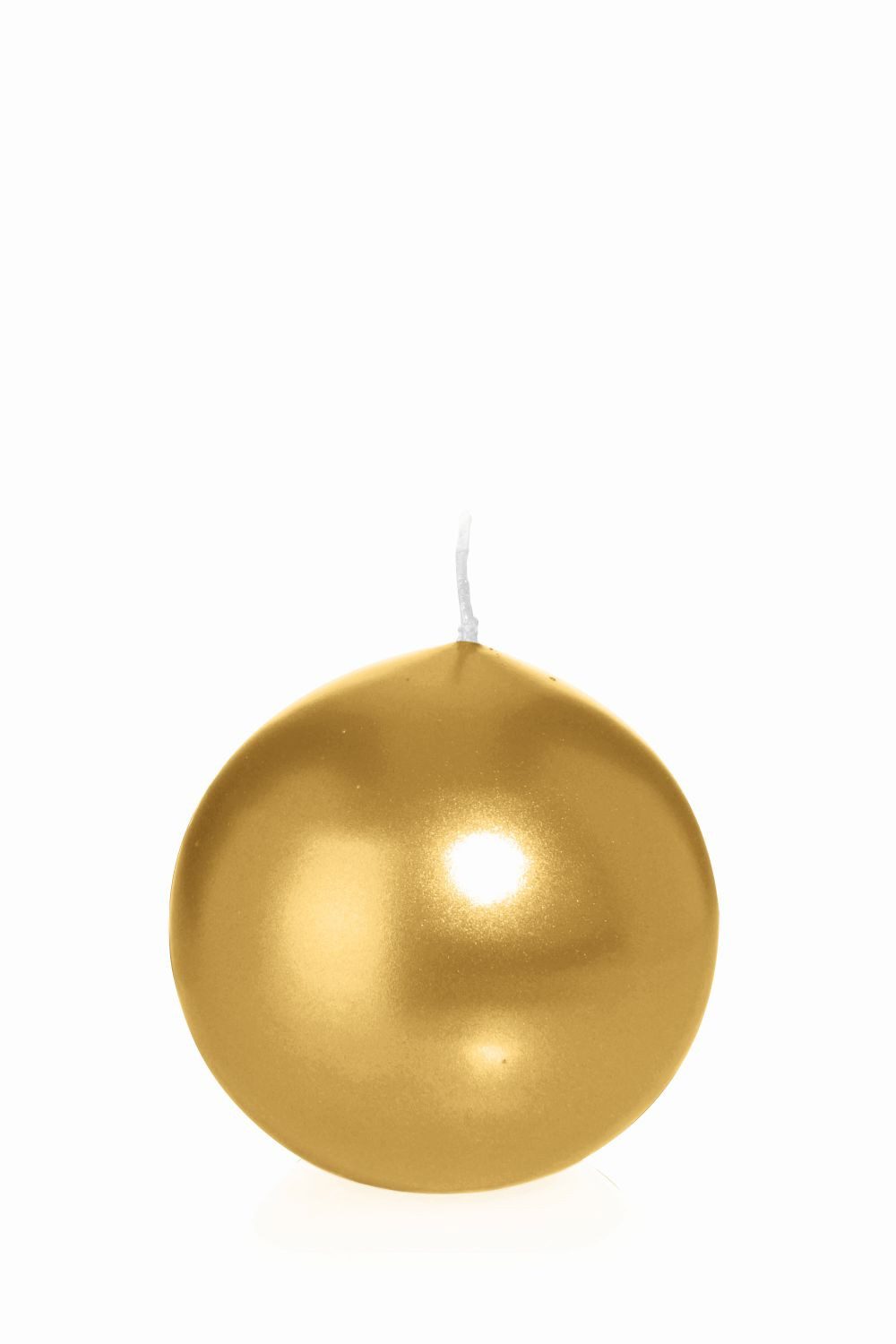 INNA-Glas Kugelkerze ROSELLA, gold, Ø8 cm, 25h - Made in Germany