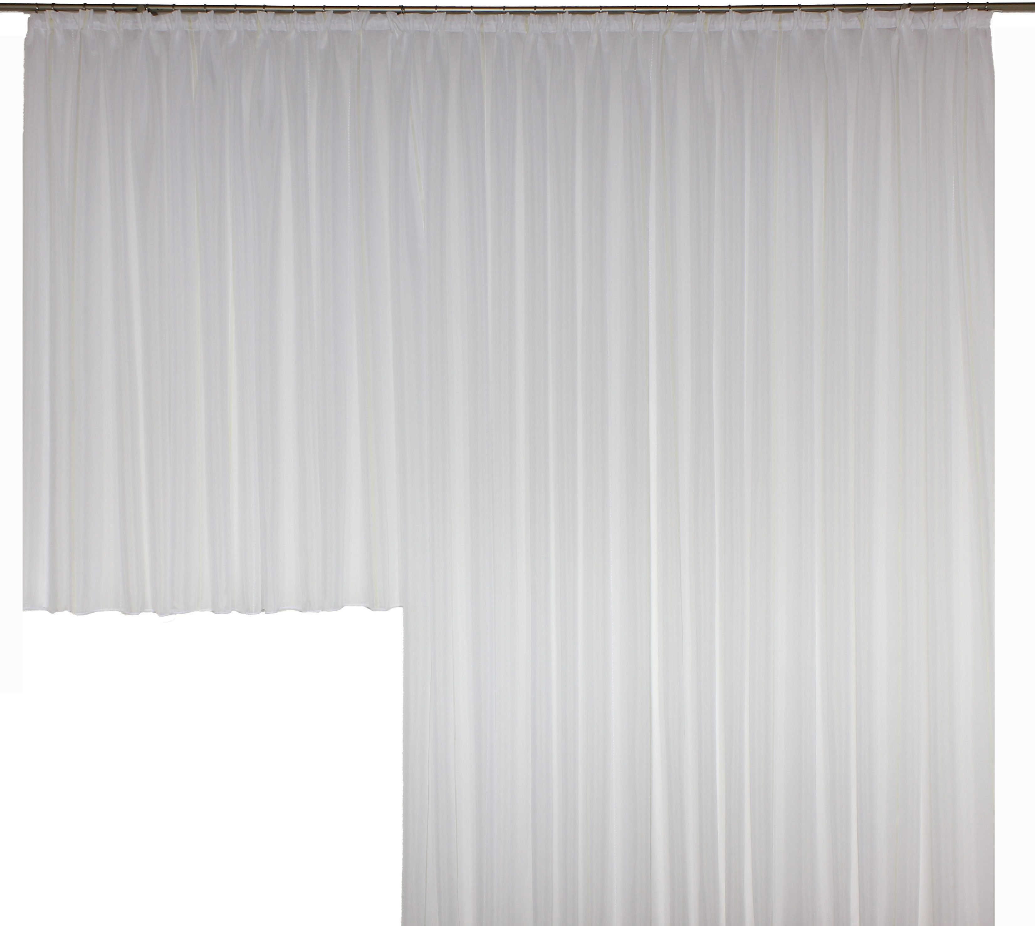 Vorhang Betsy, Wirth, halbtransparent, weiß Faltenband (1 Store St)