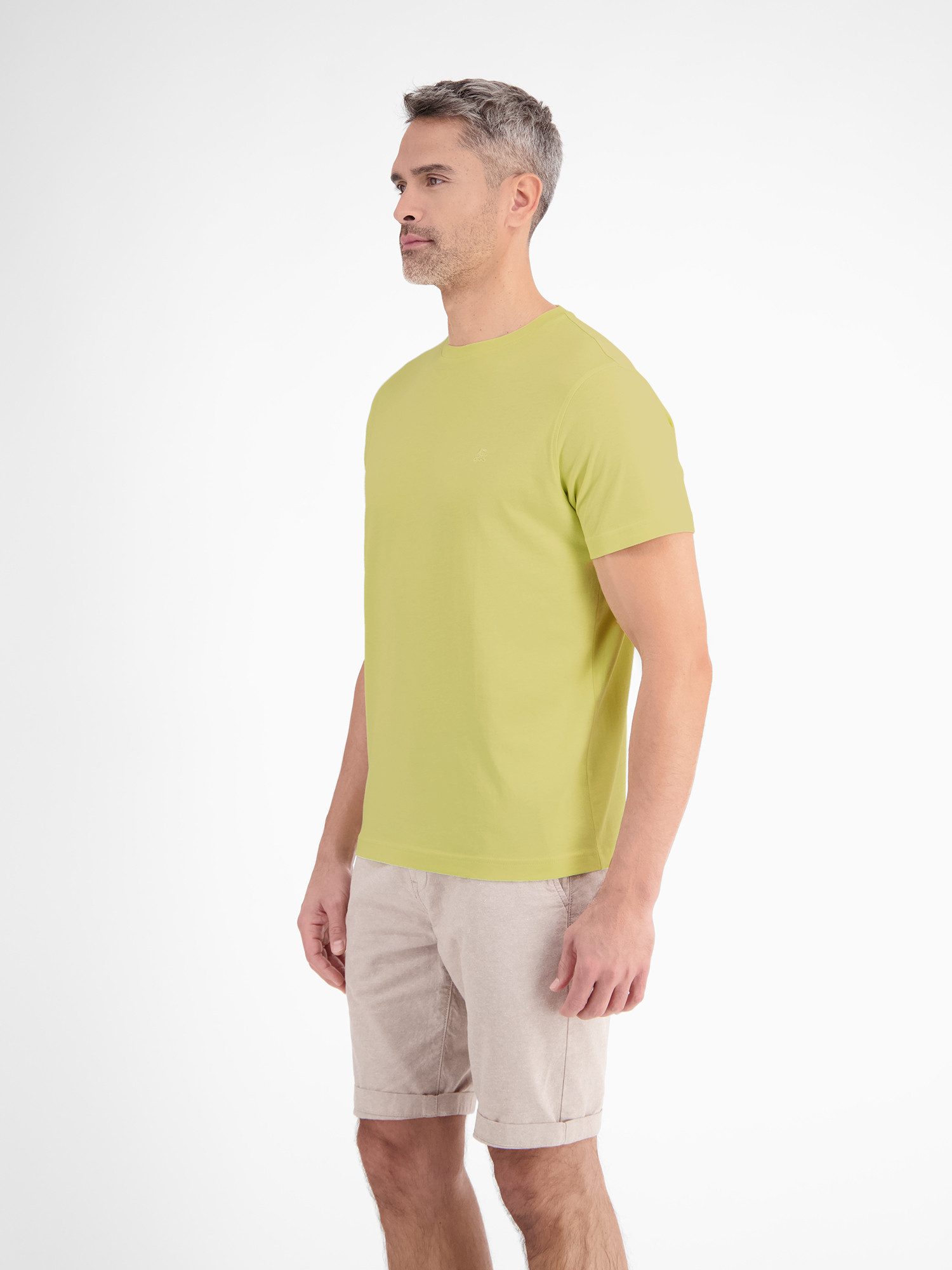 LERROS T-Shirt Basic T-Shirt mit Logostitch