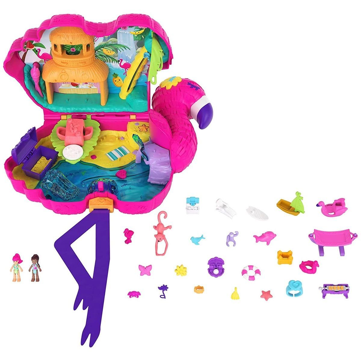 Mattel® Anziehpuppe Mattel HGC41 - Polly Pocket - Flamingo-Party inkl. Figu günstig online kaufen