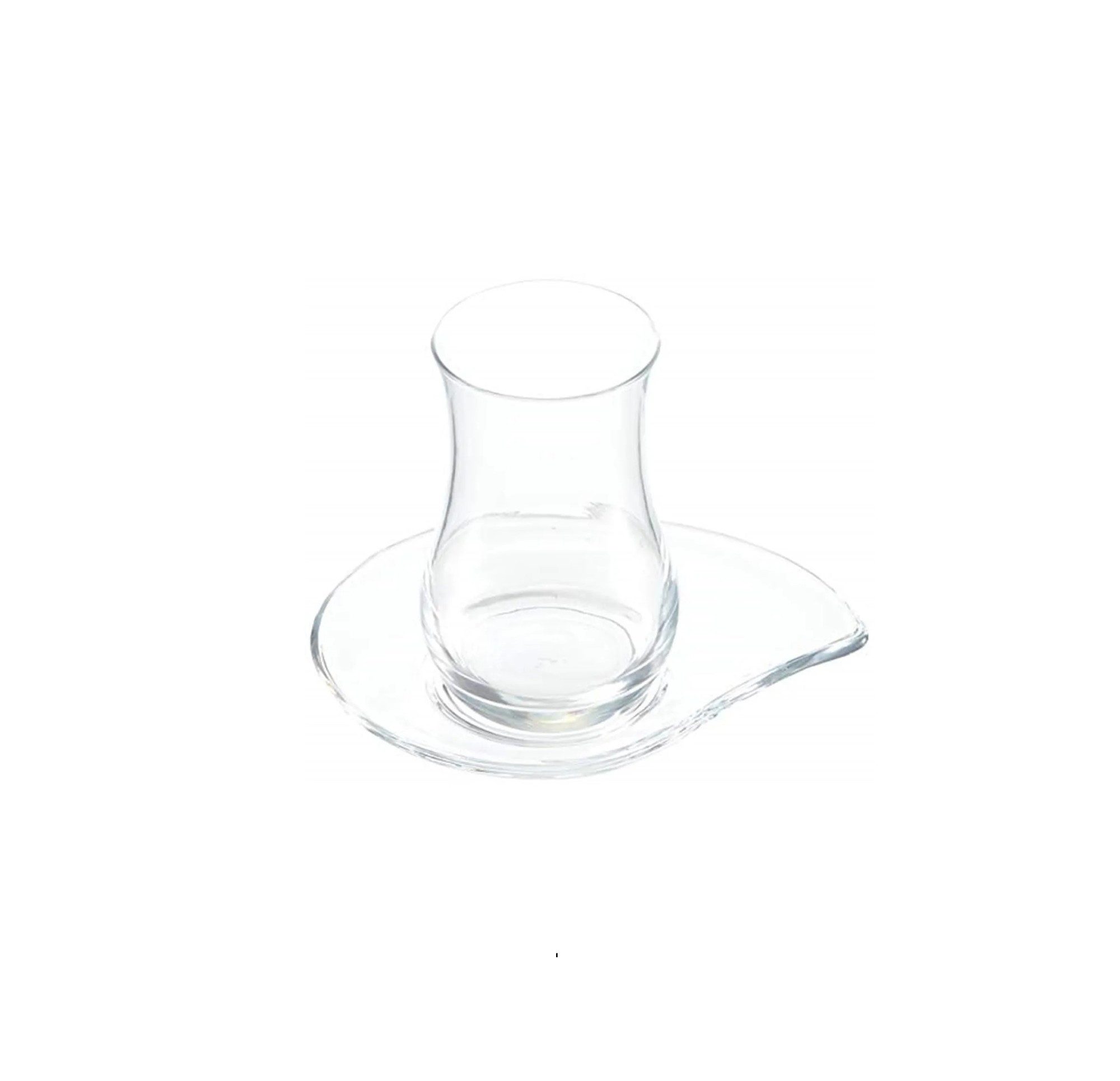 LAV Teeglas Eva 12-teiliges-Set mit Untertellern - 170 ml aus Borosilikatglas, 12-tlg., Glas, 12-teilig, 170 ml