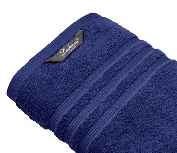 Lashuma Handtuch Set London, Frottee, (Set, 8-tlg), Blaue Baumwollhandtücher im Handtuchset