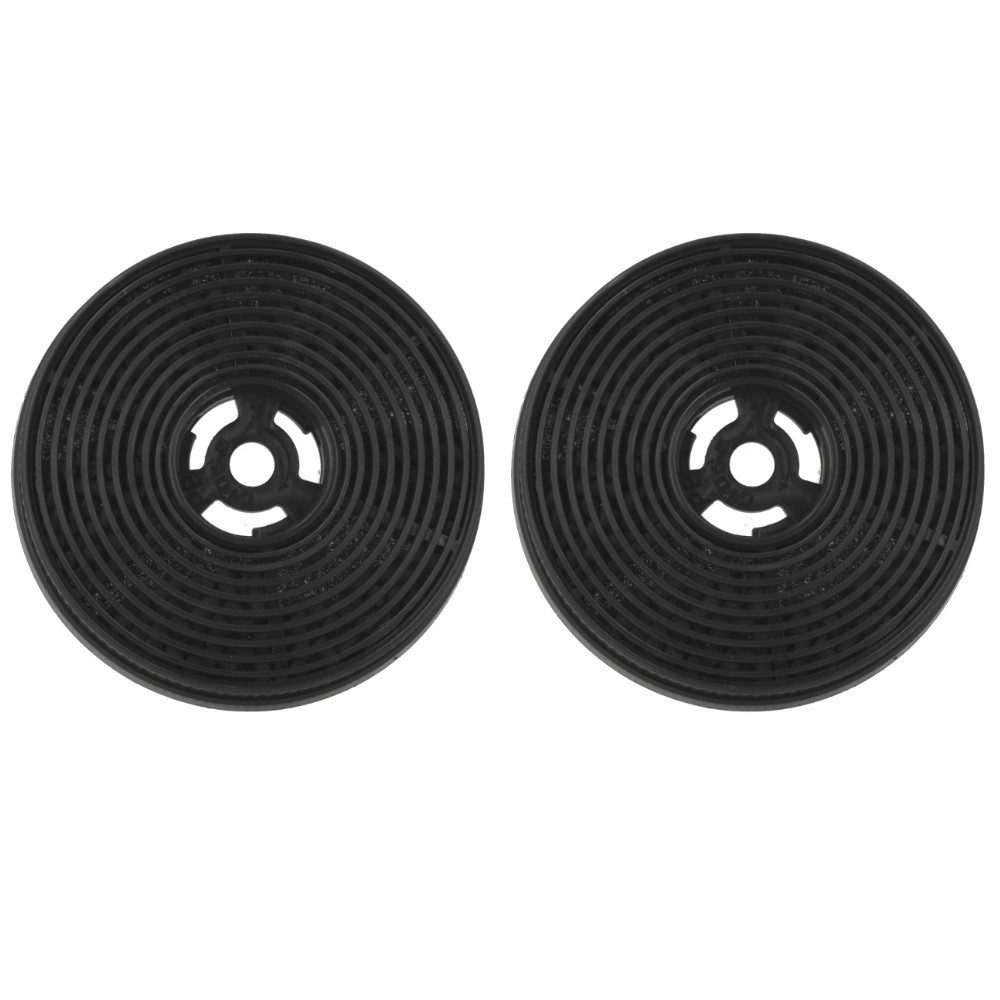 Trade-Shop Aktivkohlefilter 2x passend für Klarstein 10032844, PKM CF140 PRCF140, PROKIRA PRCF140, Zubehör für Dunstabzugshauben - Ersatzfilter, Kohlefilter, Durchmesser: 11cm / Höhe: 2,5cm / Material: Kohlefasern, Kunststoff