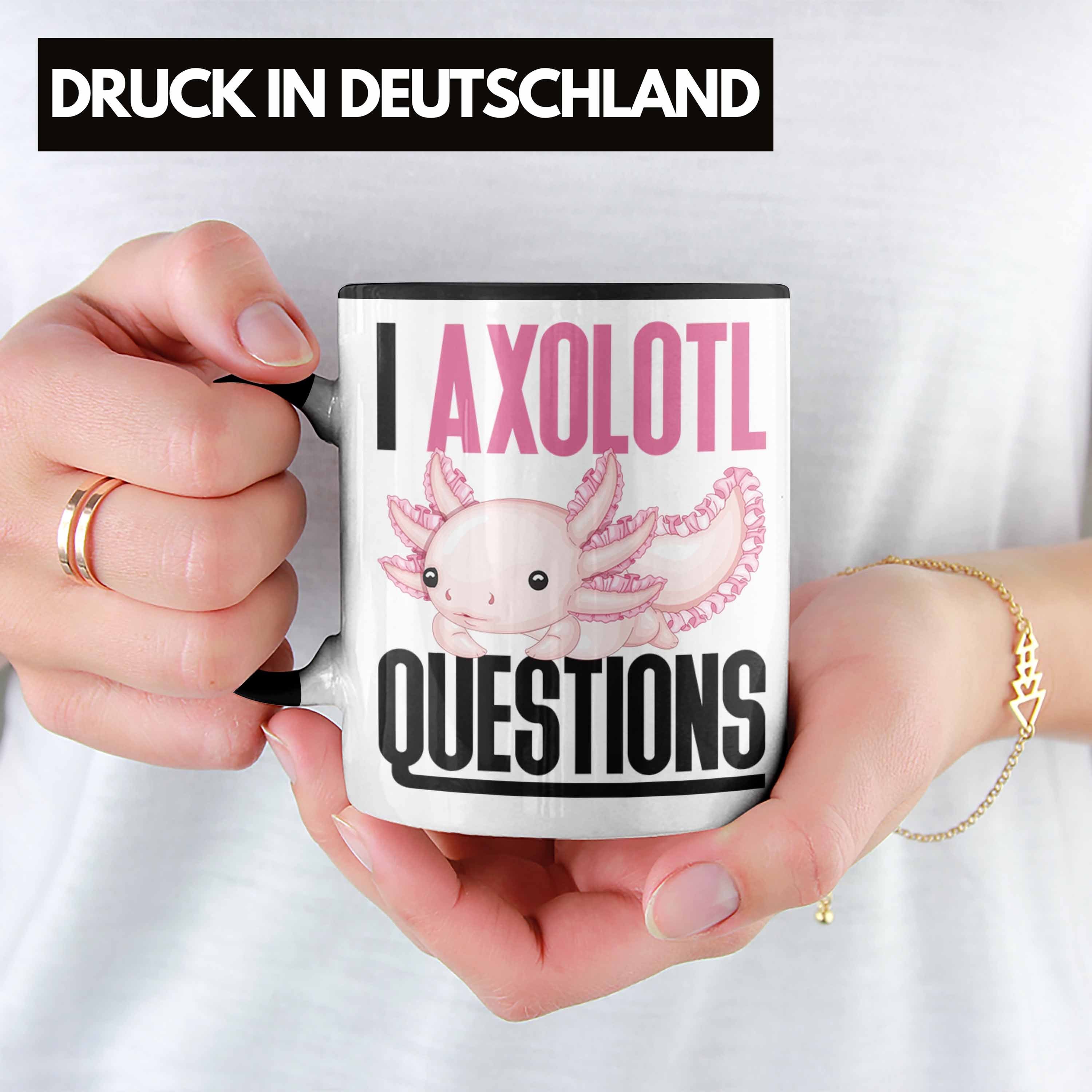 Geschenk Schwarz Trendation Gamer Questions Geschenk I Axolotl Tasse Schwanzlurch Axolotl Tasse