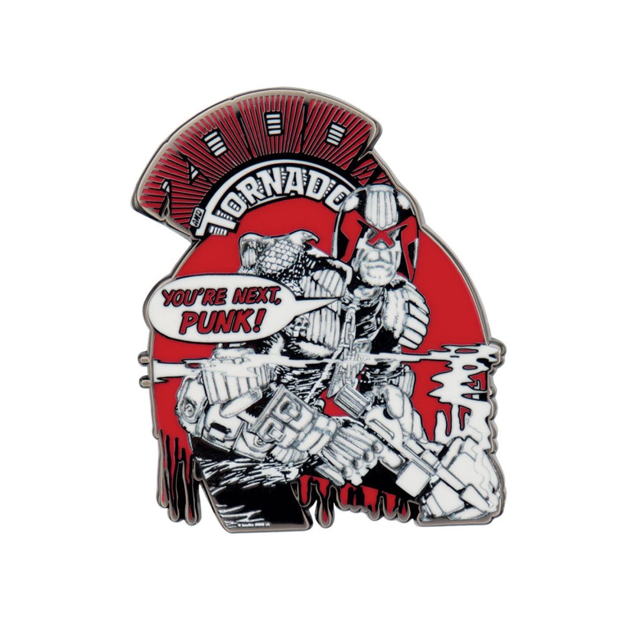 Fanattik Anstecknadel 2000 AD Ansteck-Pin Judge Dredd You're Next Punk Limited Edition