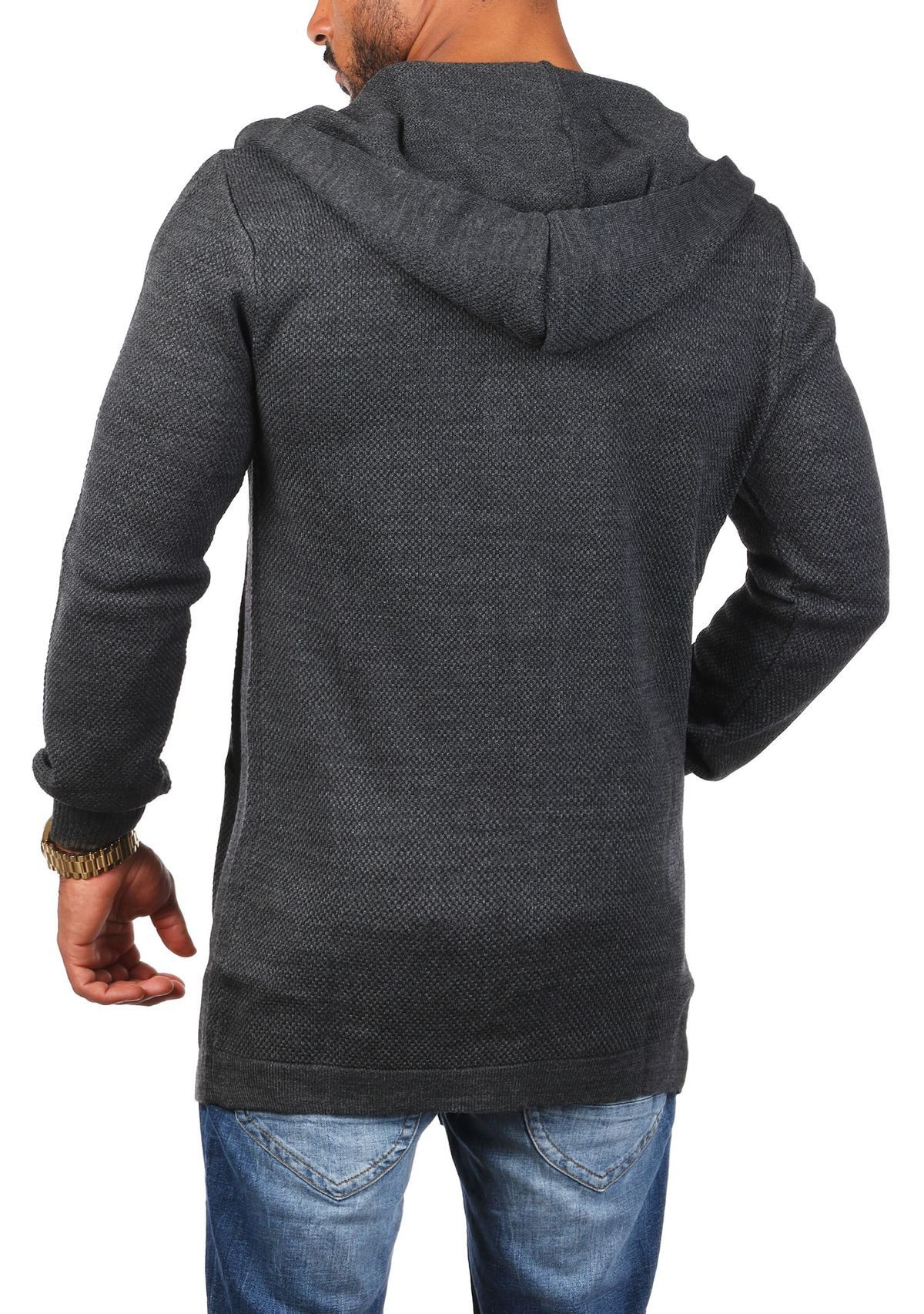 CARISMA Cardigan Herren leichte Herren Feinstrick Weste Strickjacke lange Passform 7717 in Unifarbe – Bild 4 von 5