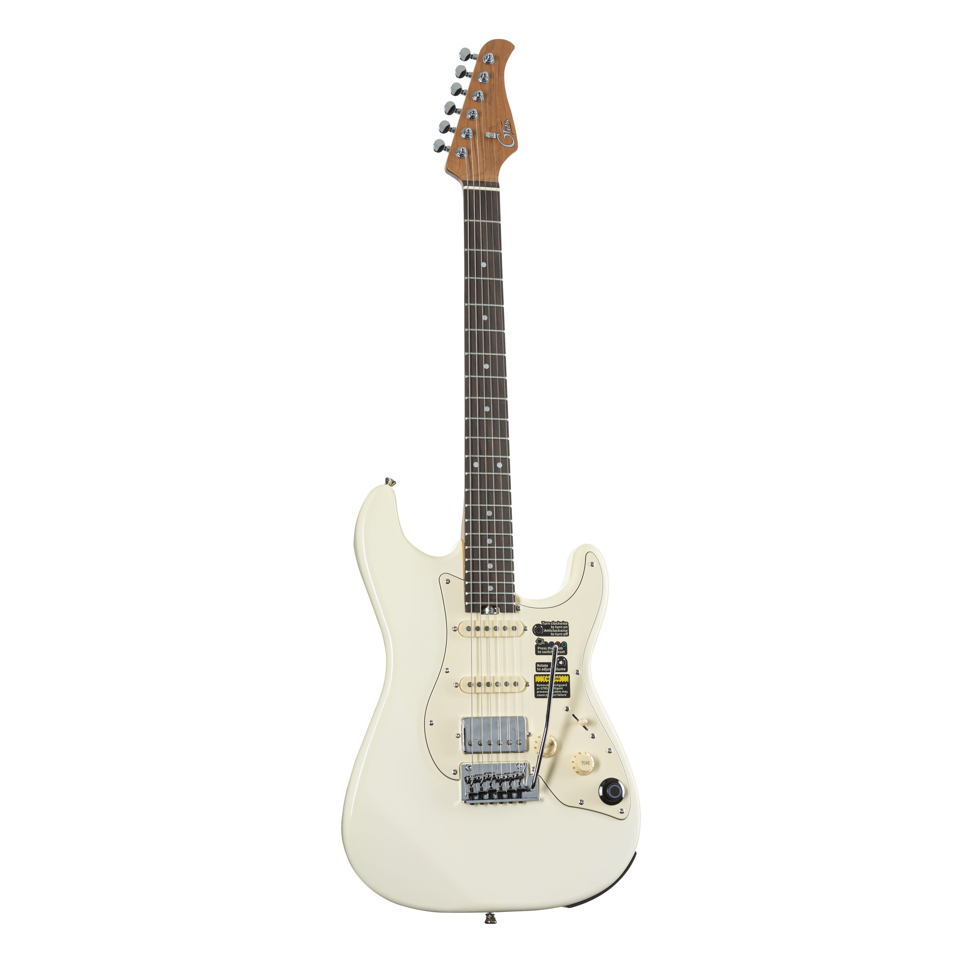 Mooer Audio E-Gitarre, E-Gitarren, ST-Modelle, GTRS Standard 800 Intelligent Guitar Vintage White - E-Gitarre
