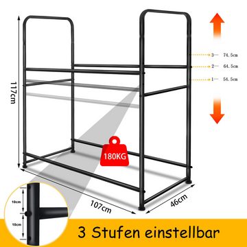 AUFUN 2 stöckig Werkstattregal Standhalterung, (1-tlg., mit Schutzhülle)