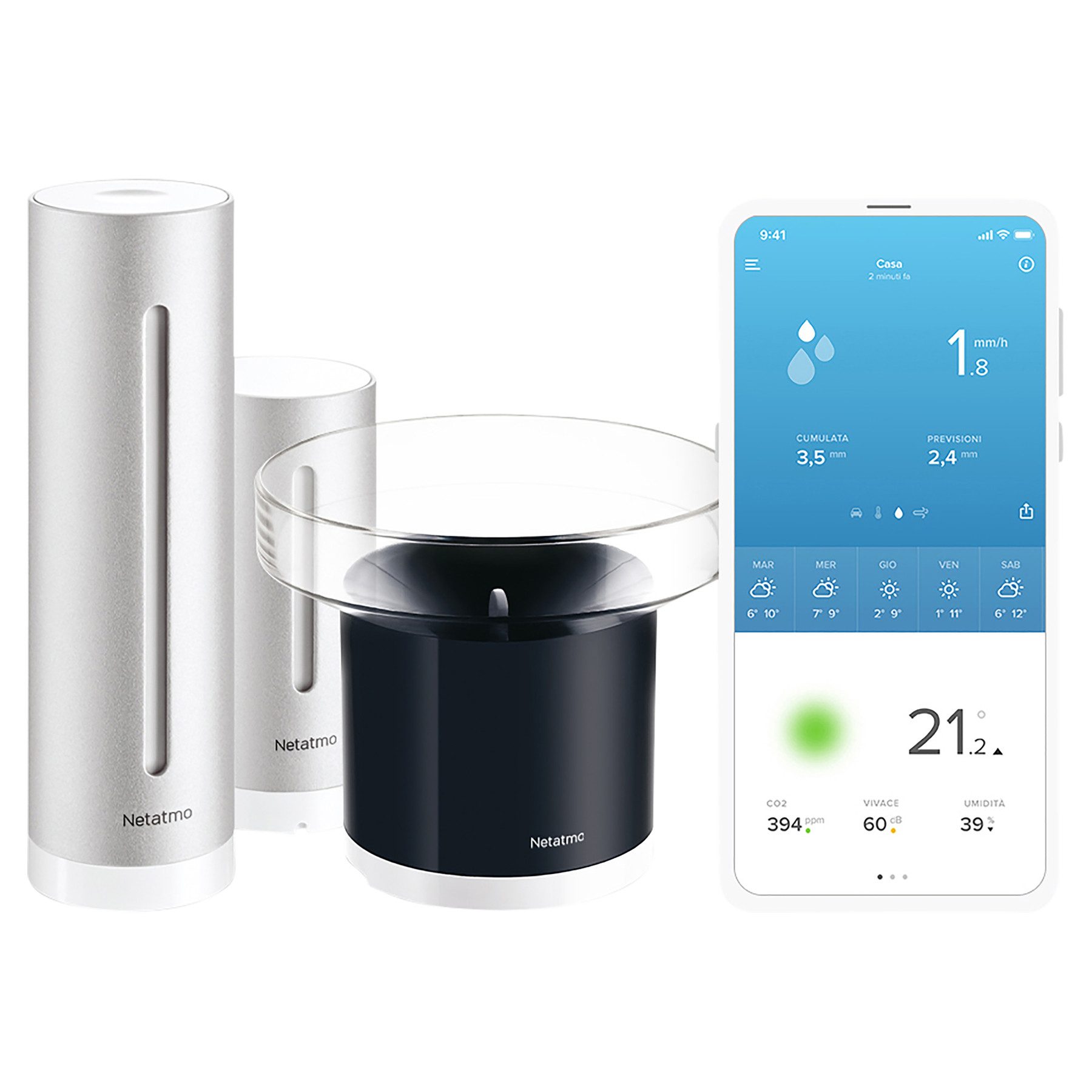 Netatmo NETATMO Starterset Wetterstation, NBU-NWS-NRG-EU Wetterstation
