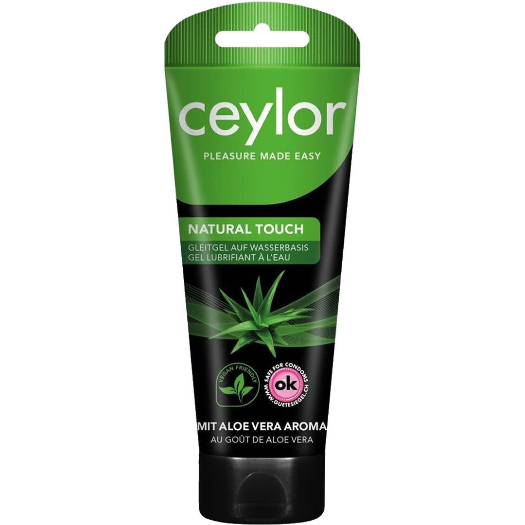 Ceylor Gleitgel Natural Touch (mit Aloe Vera Aroma), Flasche mit 100ml, 1-tlg., sanftes Gleitgel ohne tierische Inhaltsstoffe