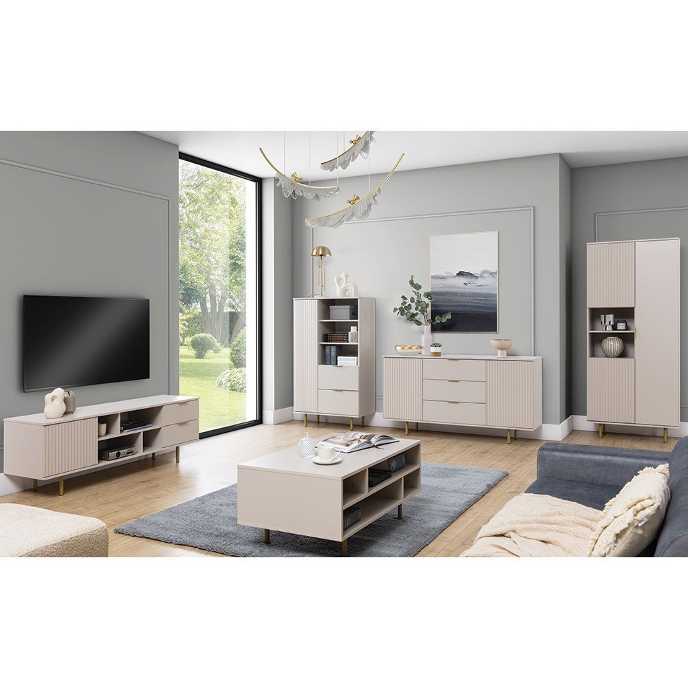 Lomadox Wohnzimmer-Set NADOR-132, (Mega-Spar-Set, 5-St., 5-tlg), inkl. Couc günstig online kaufen