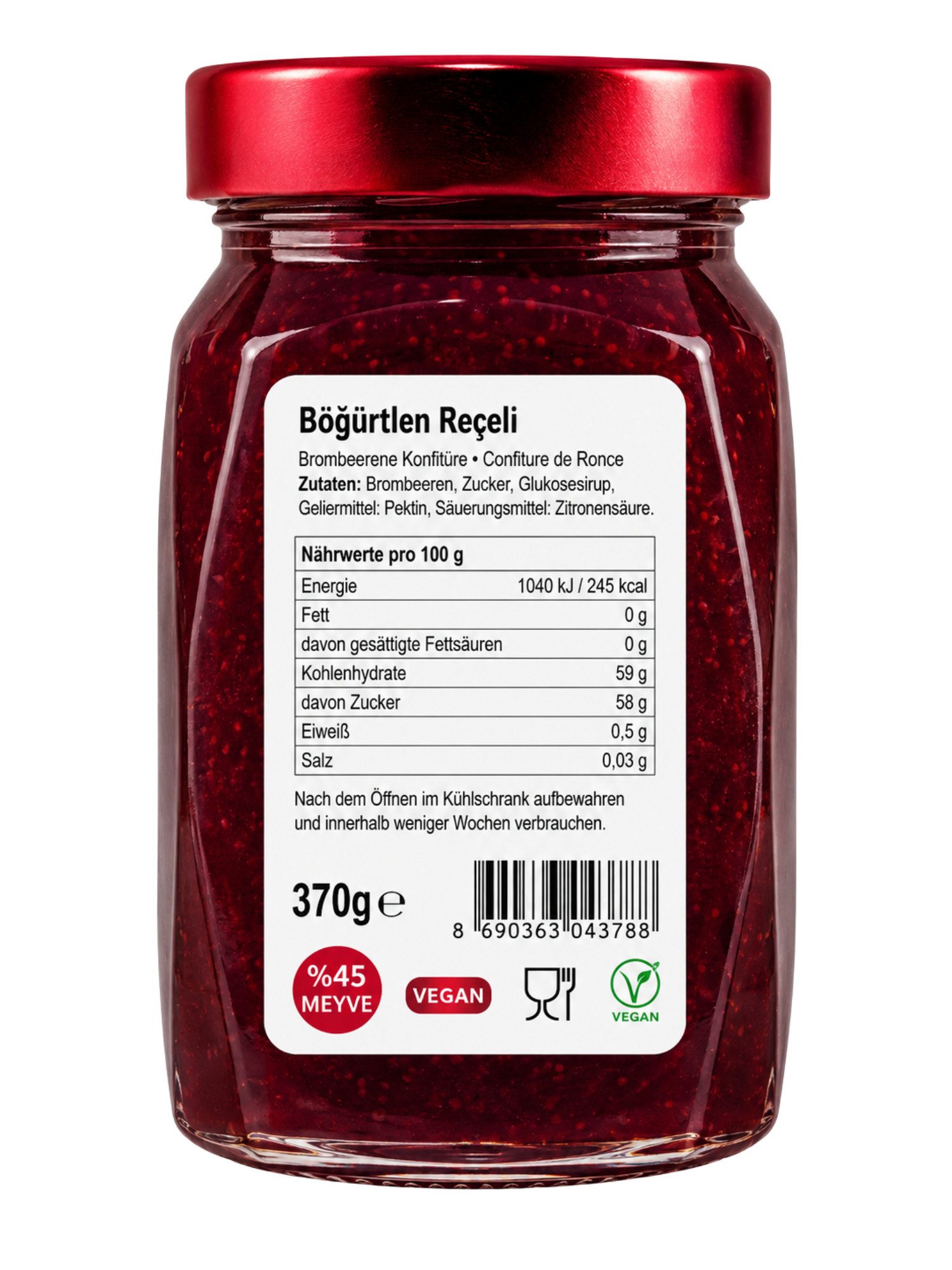 SERA FOOD Saucen Genuss Konfitüre Extra Premium, 1 x 3701 g, 1 St., 45 % Fruchtanteil, Premium Qualität