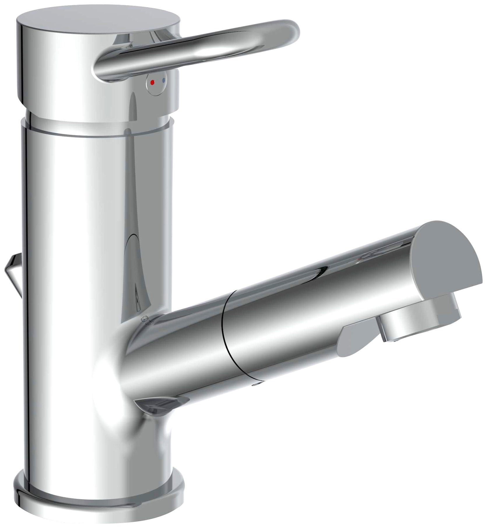 Eyckhaus bath & relaxing Badarmatur Stylist (1-St) mit herausziehbarer Haarbrause, Wasserhahn mit Ablaufgarnitur, Chrom. € 69,90