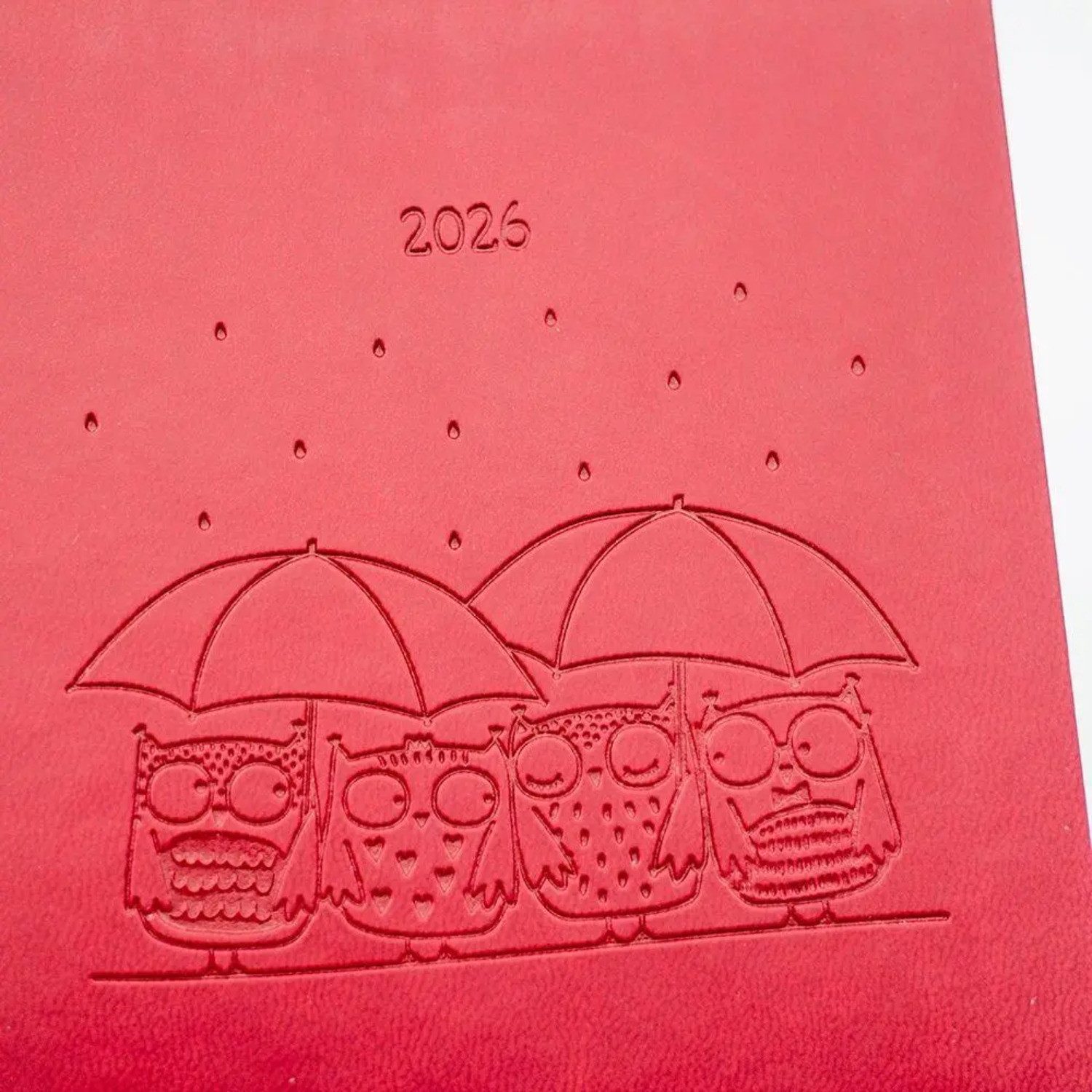 Grafik Werkstatt Taschenkalender Terminplaner Lederlook 2026 Rot