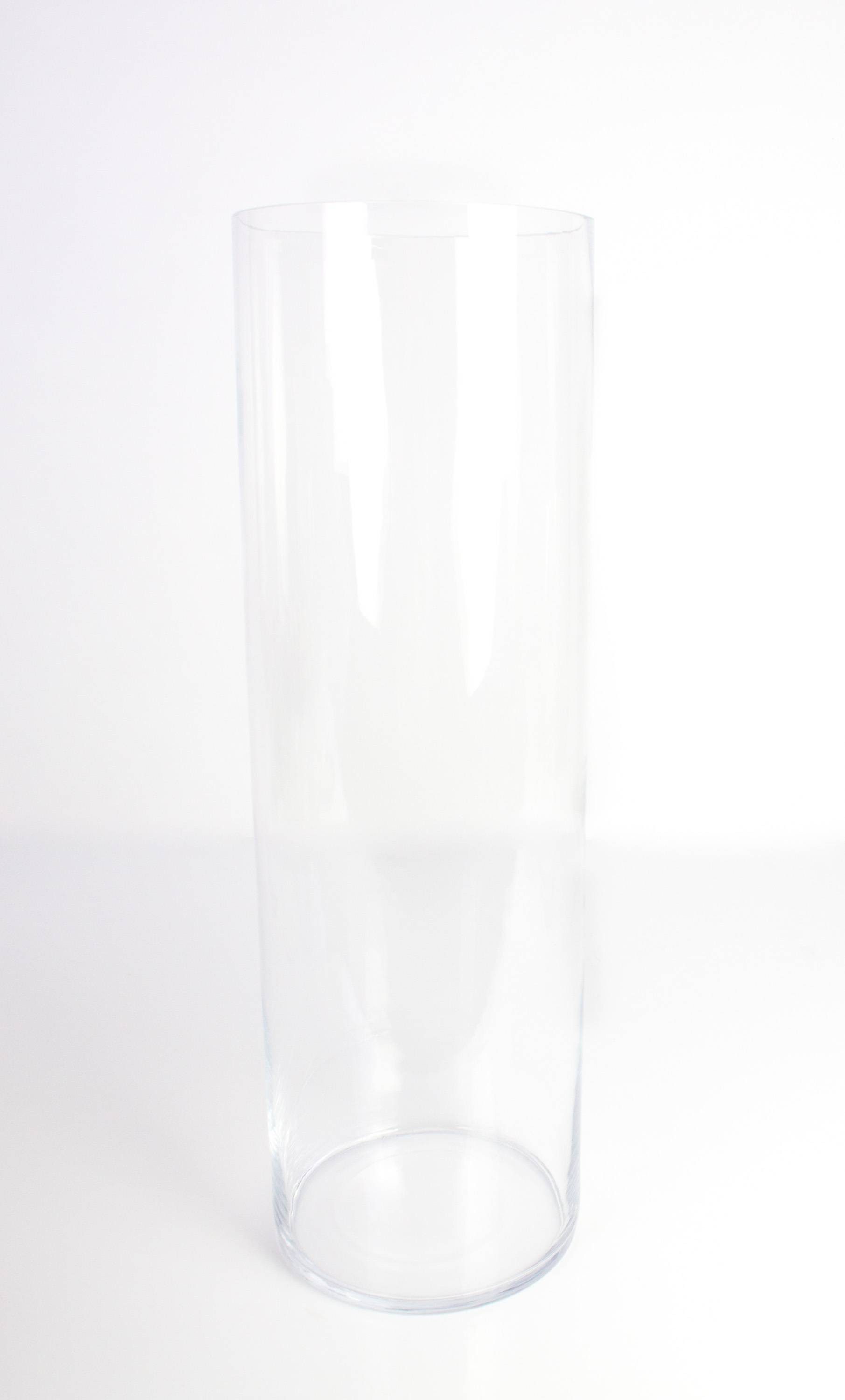 INNA-Glas Bodenvase Zylinder Vase Sansa aus Glas, klar, 60cm, Ø 19cm - Bodenvase