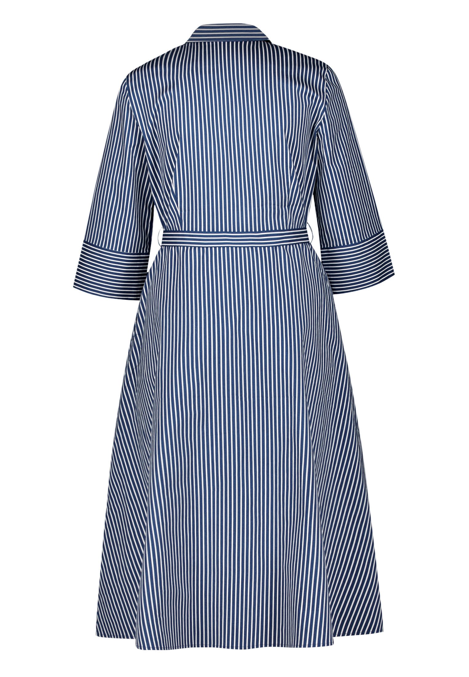 Zero Hemdblusenkleid Damen mit 3/4 Arm Bindegürtel