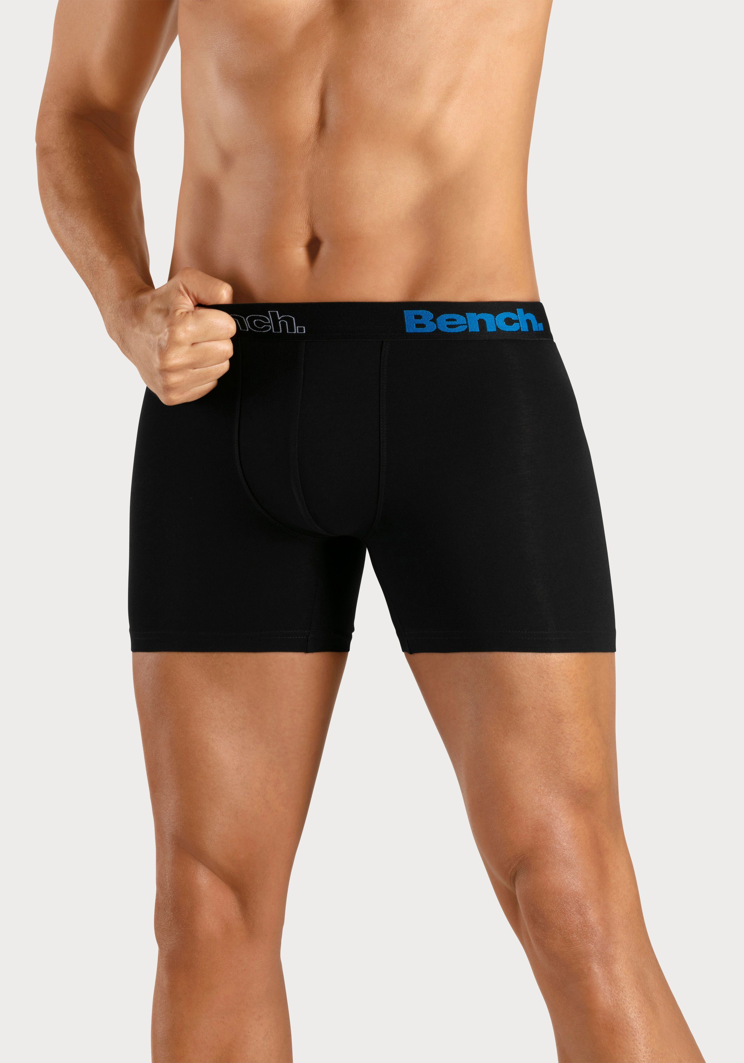 Bench. Langer Boxer Boxershorts für Herren (Packung, 4-St) Unterhosen mit Logoschriftzug im Bund – Bild 2 von 5